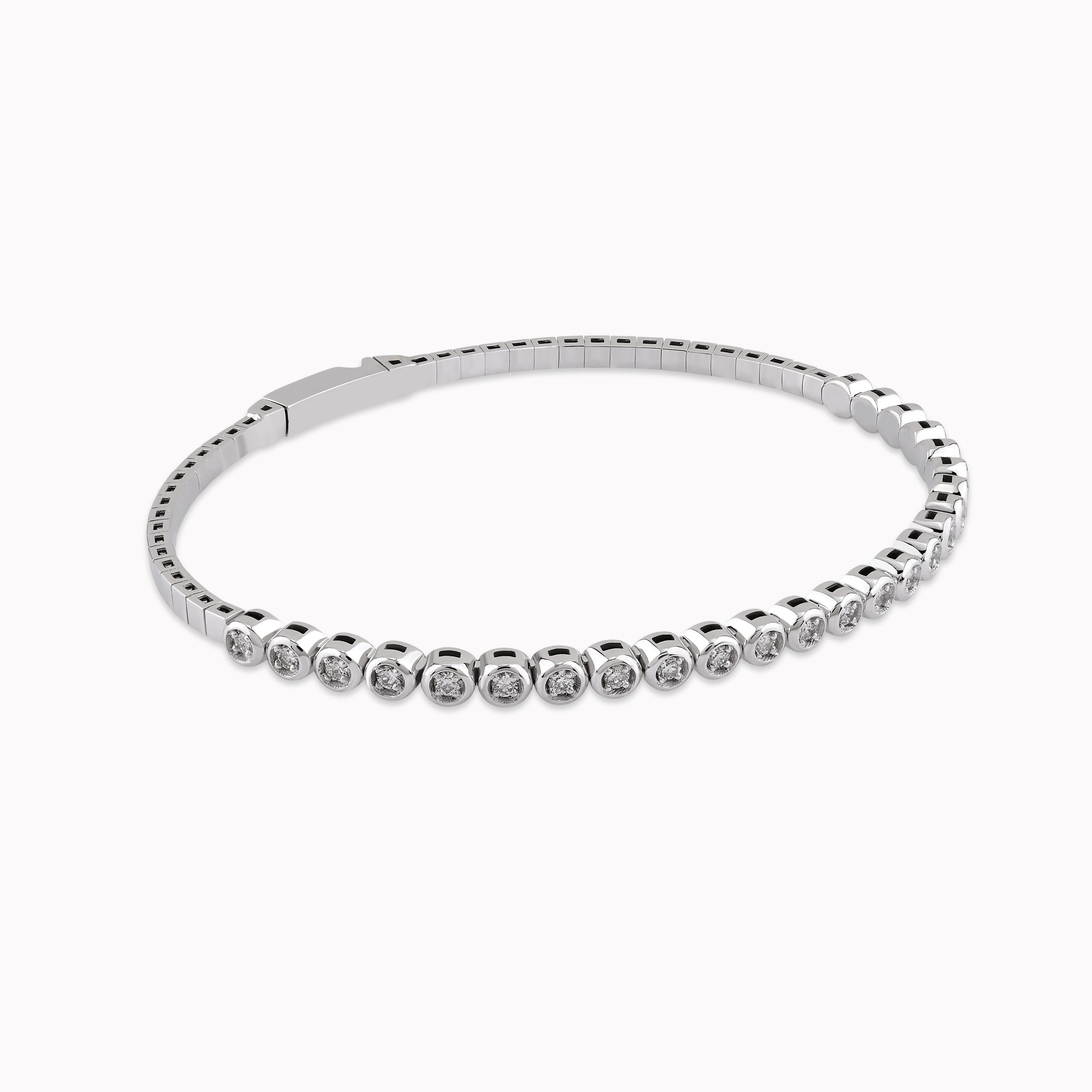 Bratara Aur Alb 14K cu Diamante 0.50ct