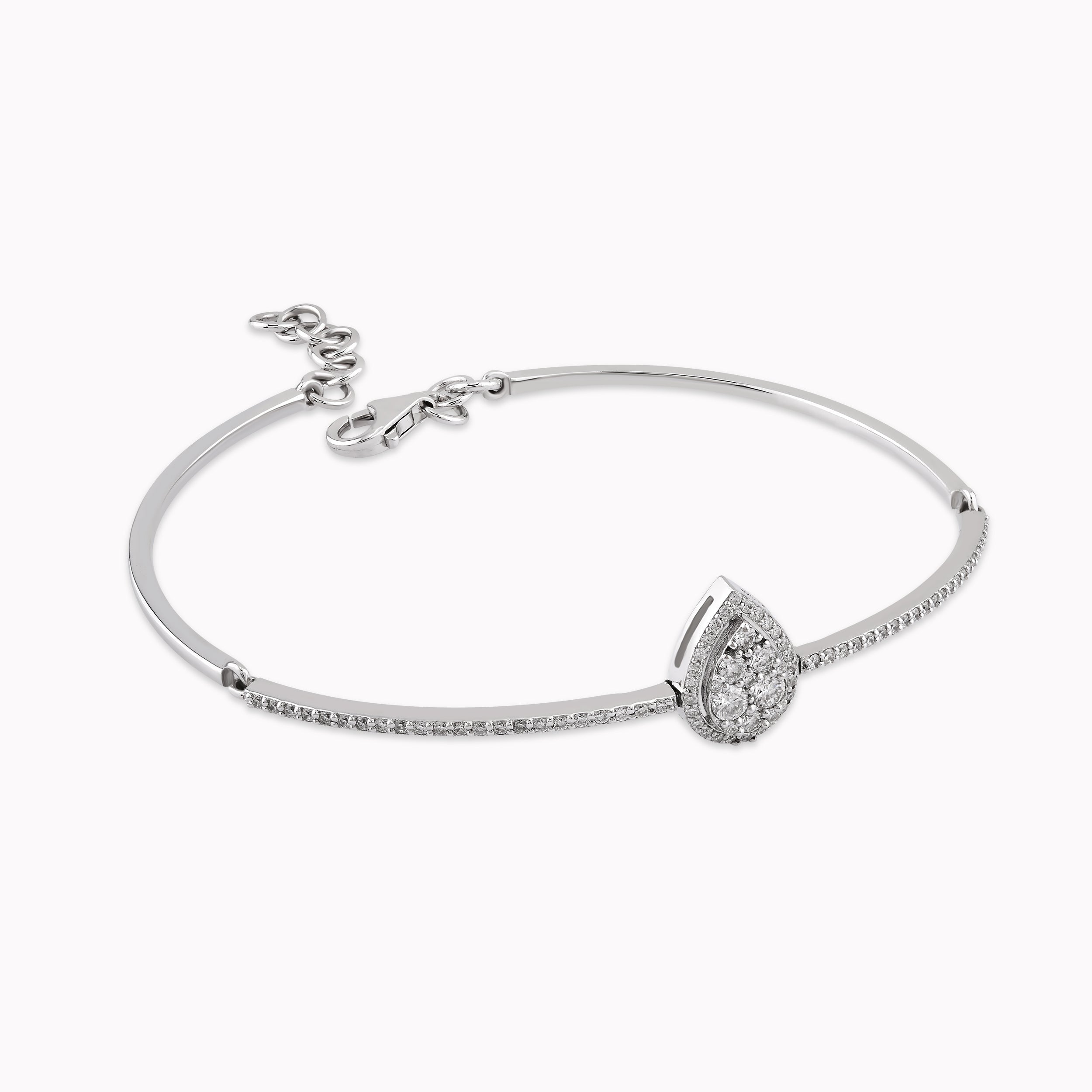 Bratara Aur Alb 14K cu Diamante 0.44ct