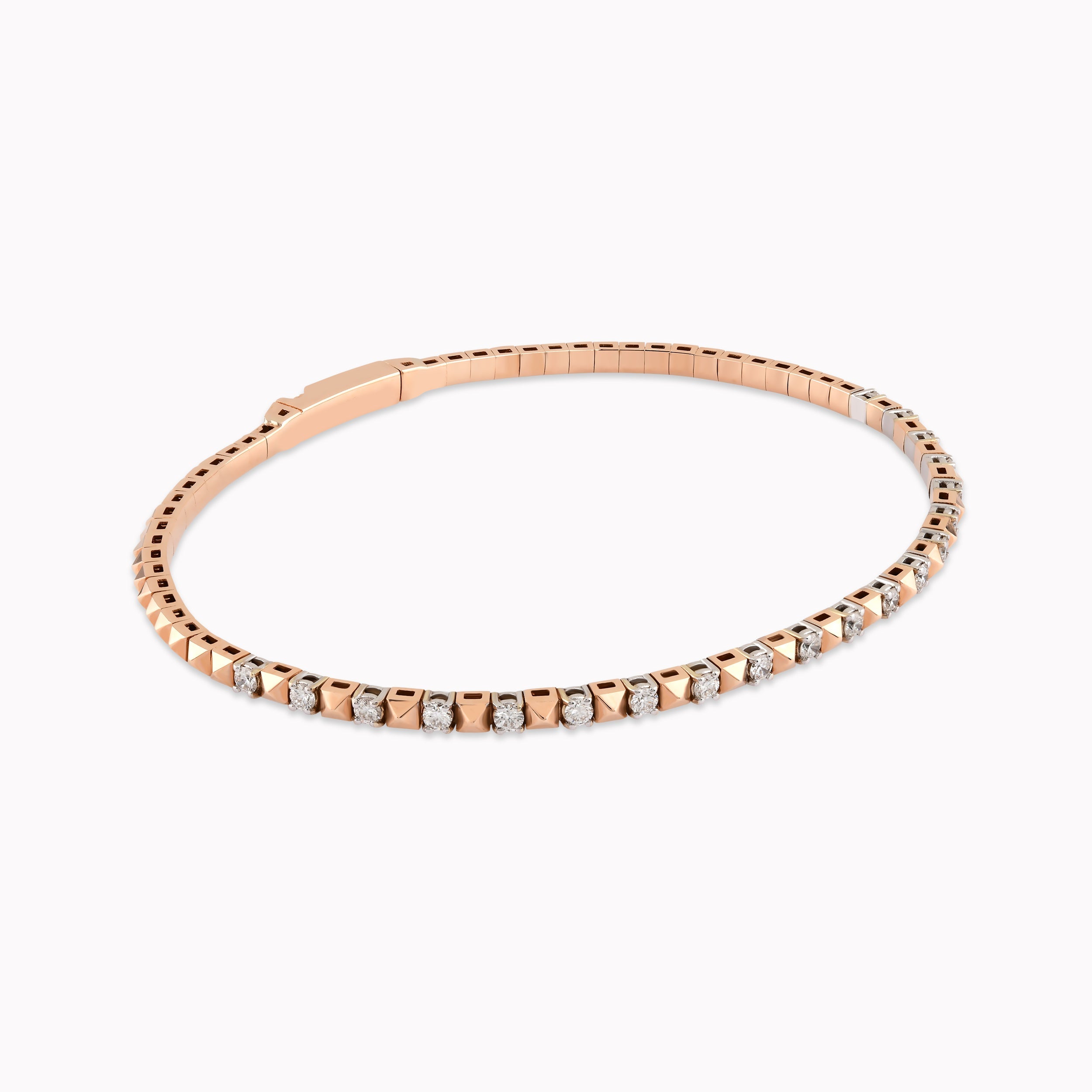 Bratara Aur Roz 14K cu Diamante 0.50ct