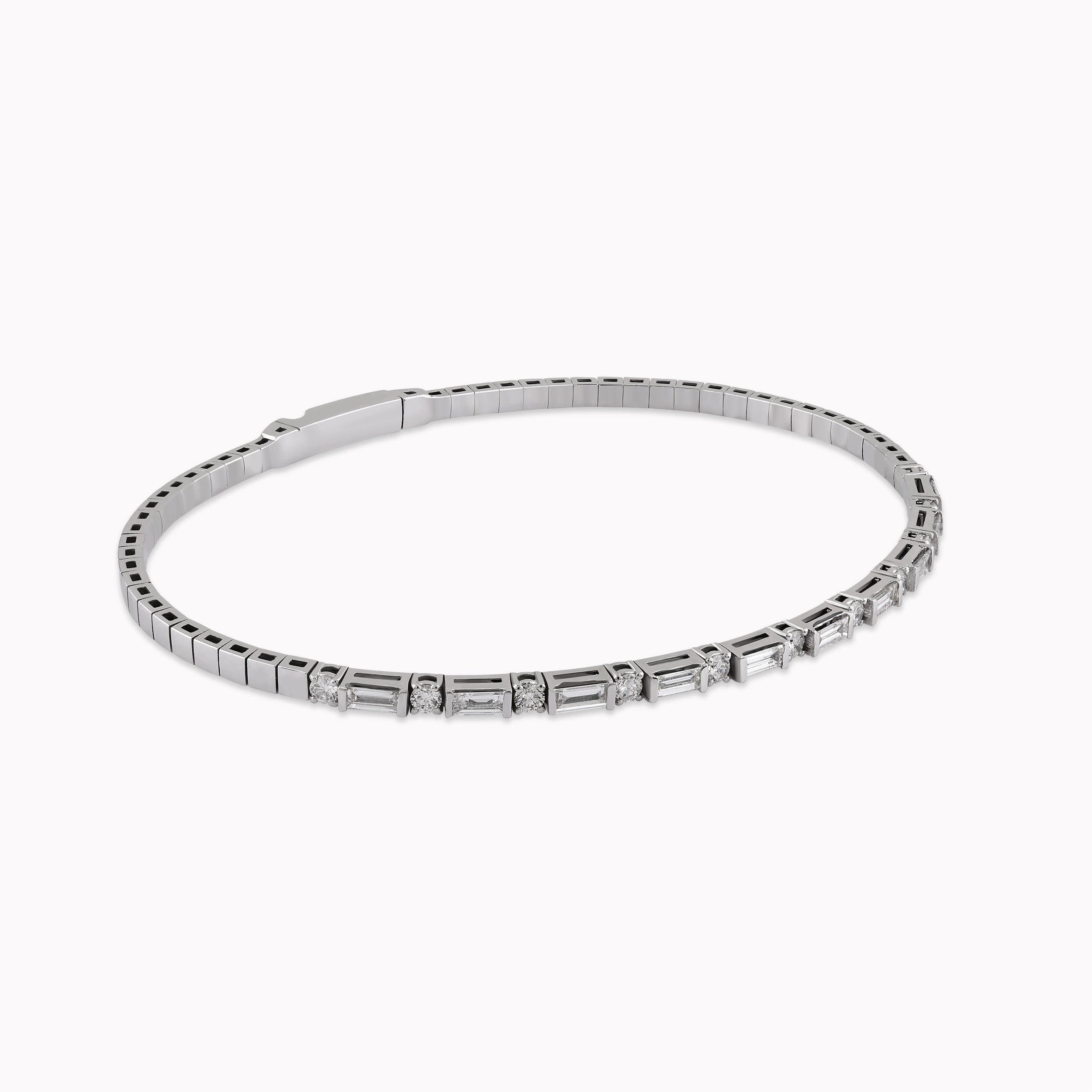 Bratara Aur Alb 14K cu Diamante 0.89ct