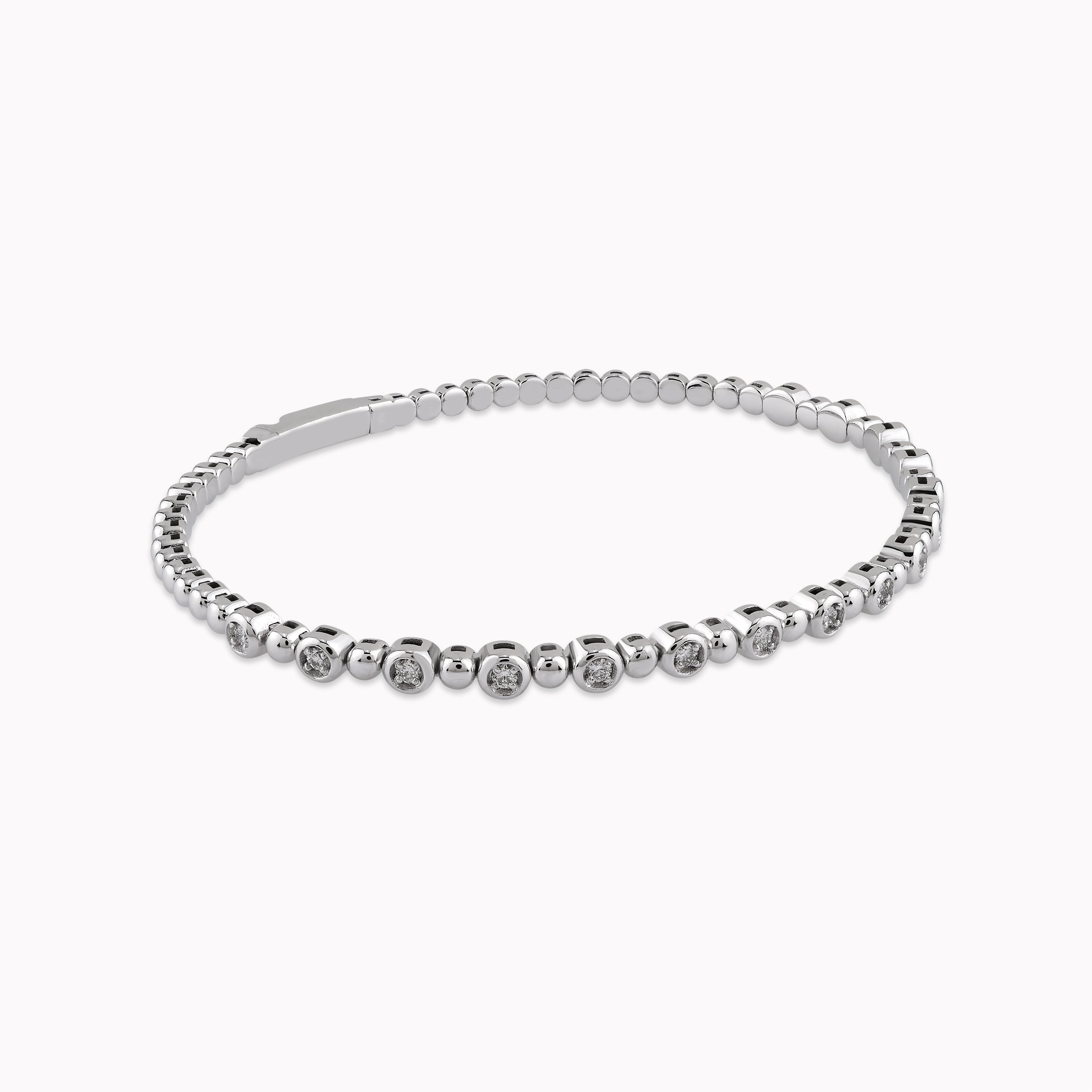 Bratara Aur Alb 14K cu Diamante 0.31ct