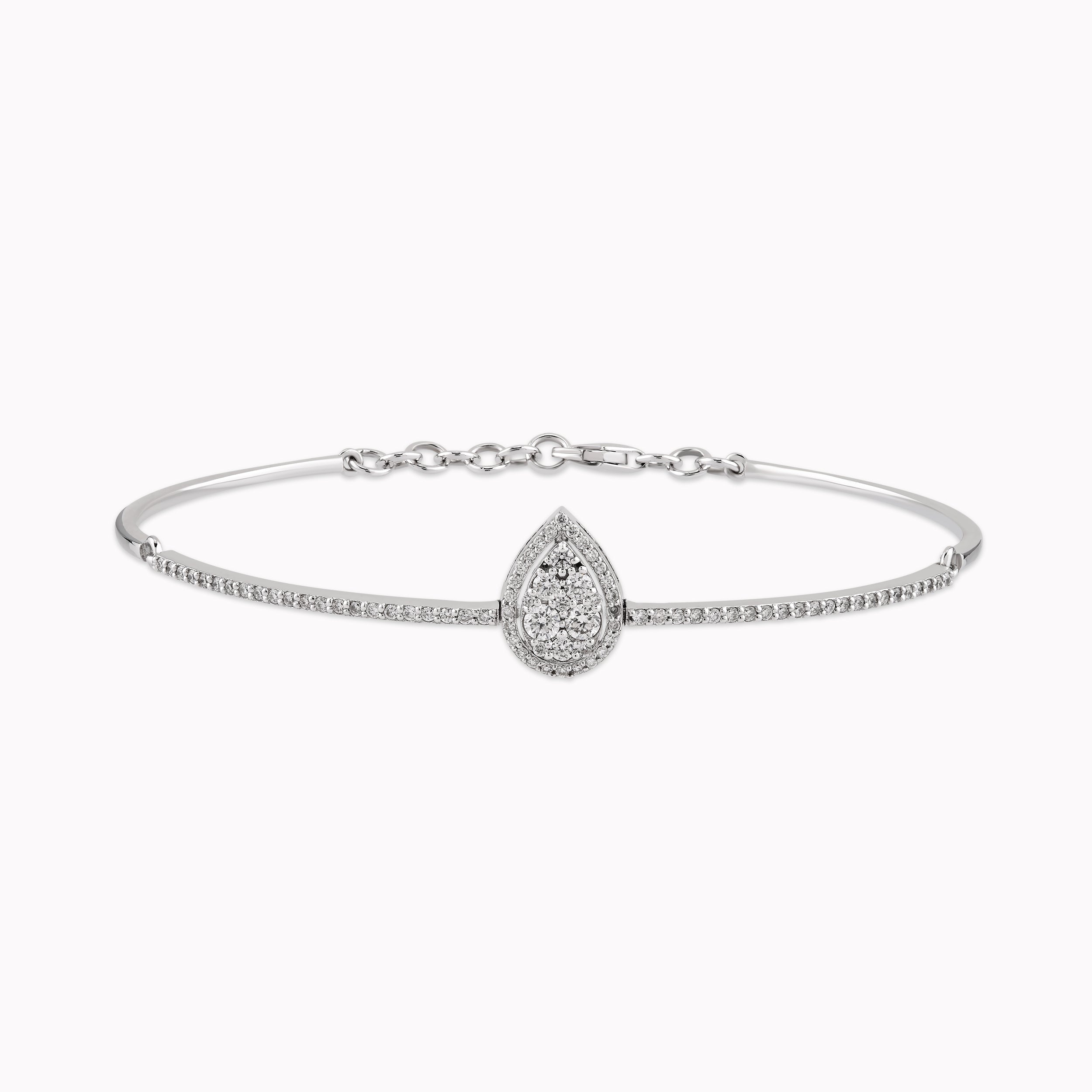 Bratara Aur Alb 14K cu Diamante 0.44ct