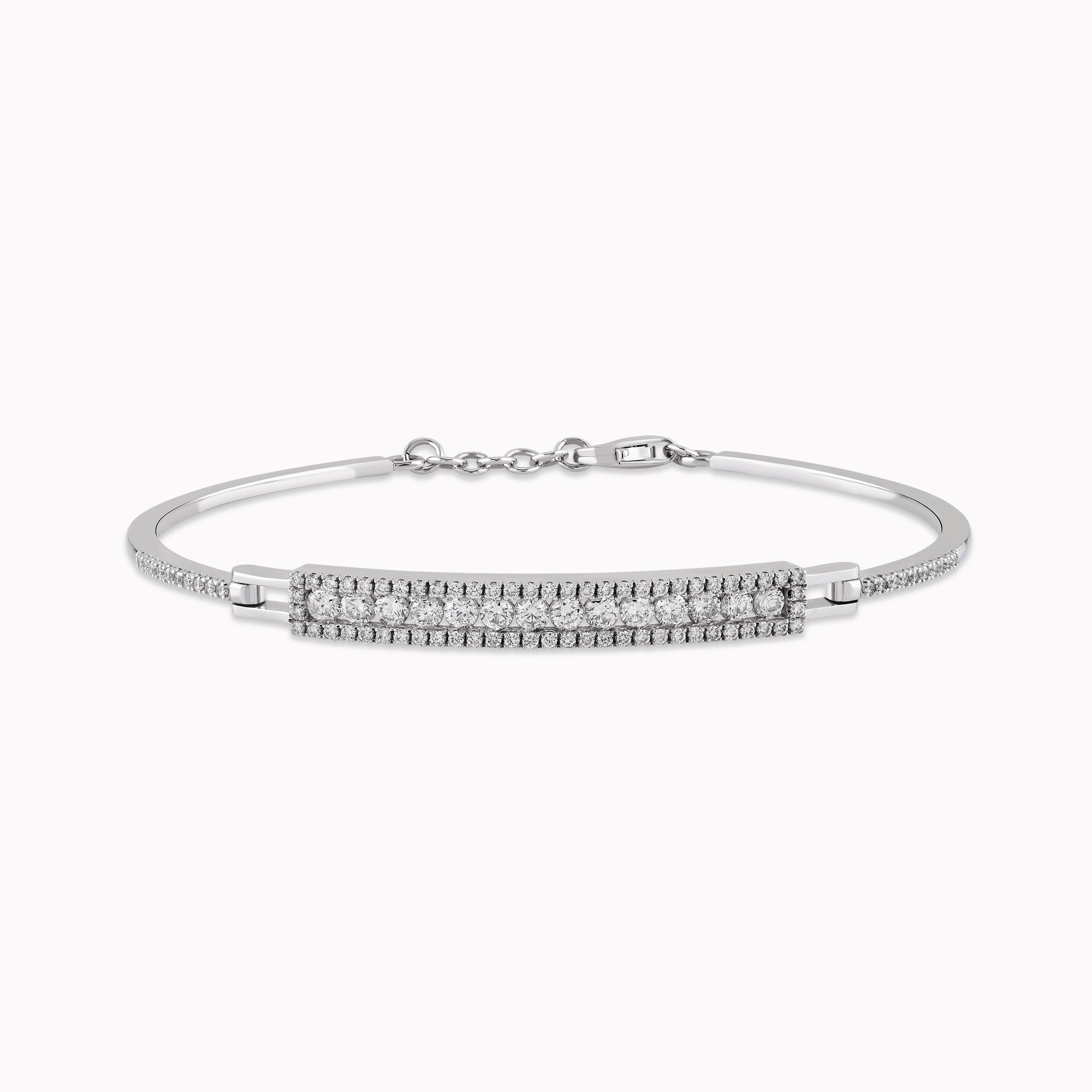 Bratara Aur Alb 14K cu Diamante 0.77ct