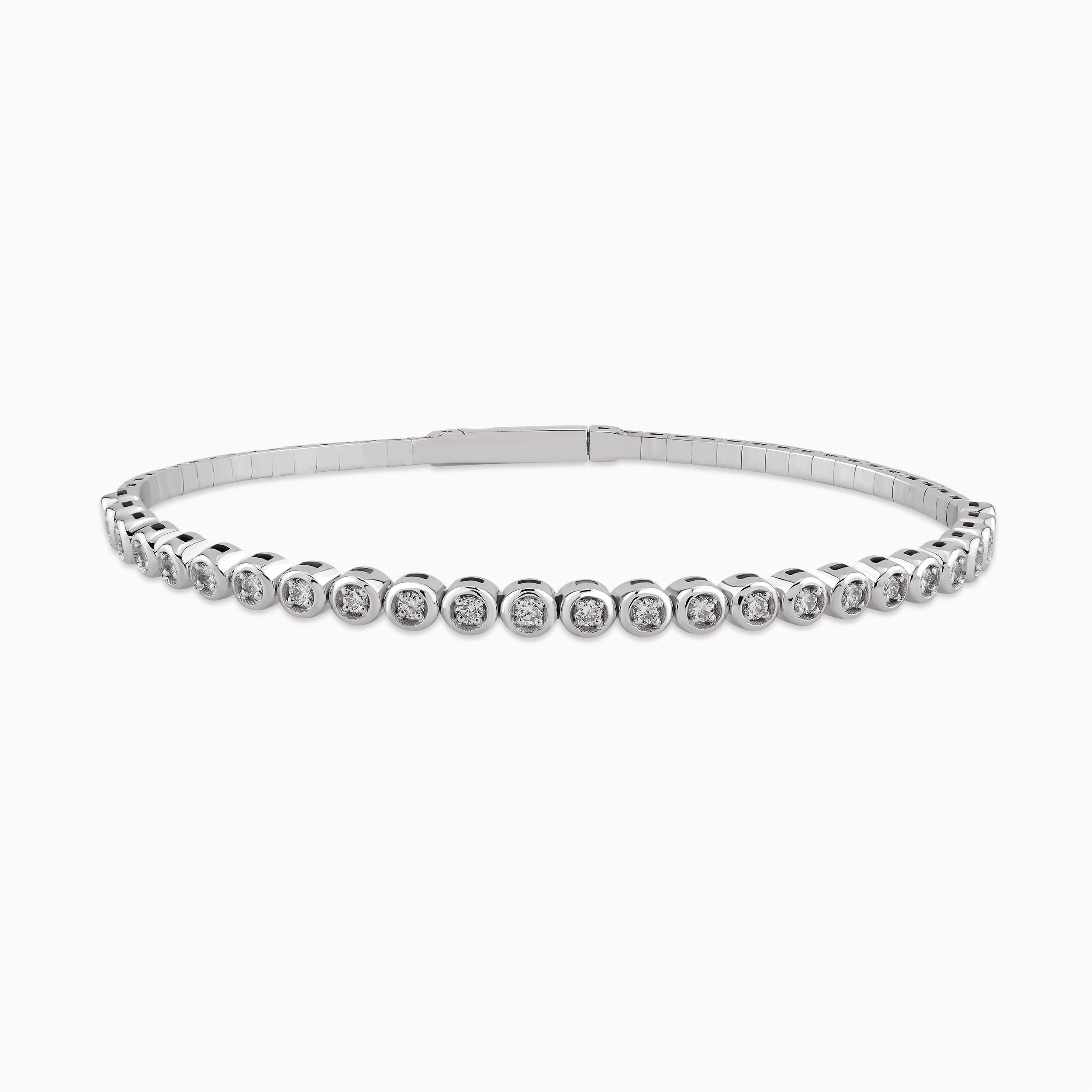 Bratara Aur Alb 14K cu Diamante 0.50ct