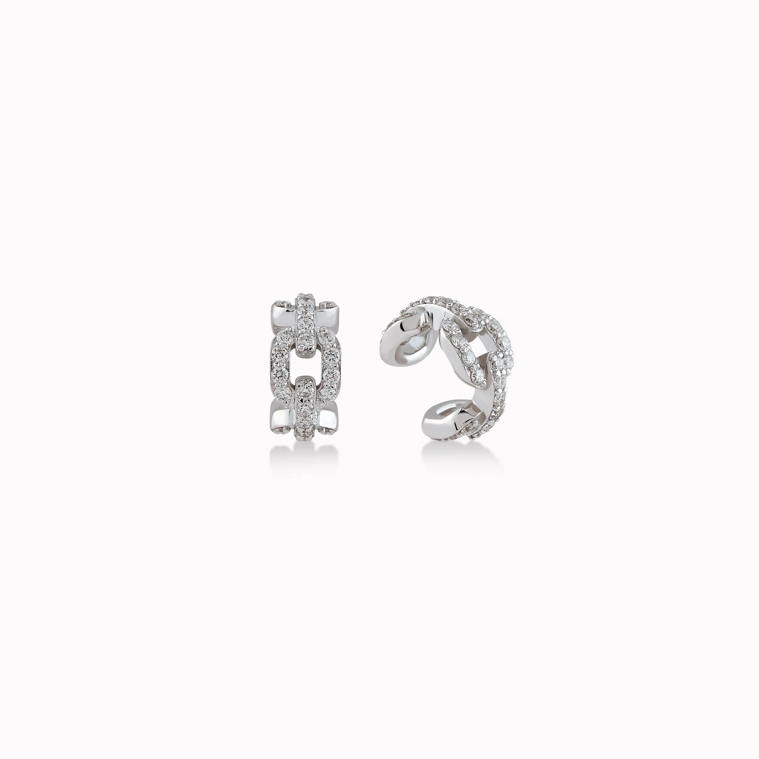 Cercei aur alb 18k cu diamante 0.25ct