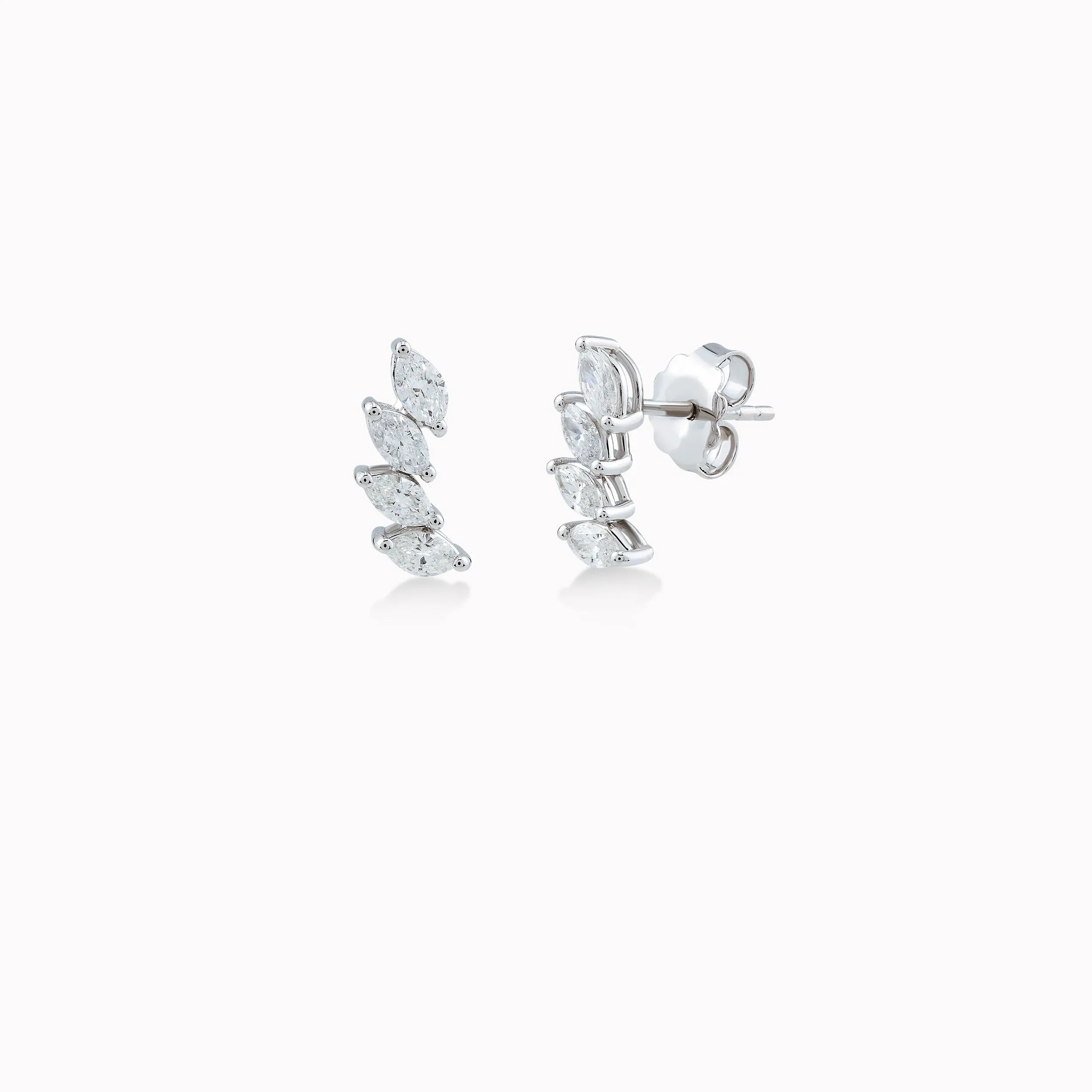 Cercei aur alb 18k cu diamante 0.7ct