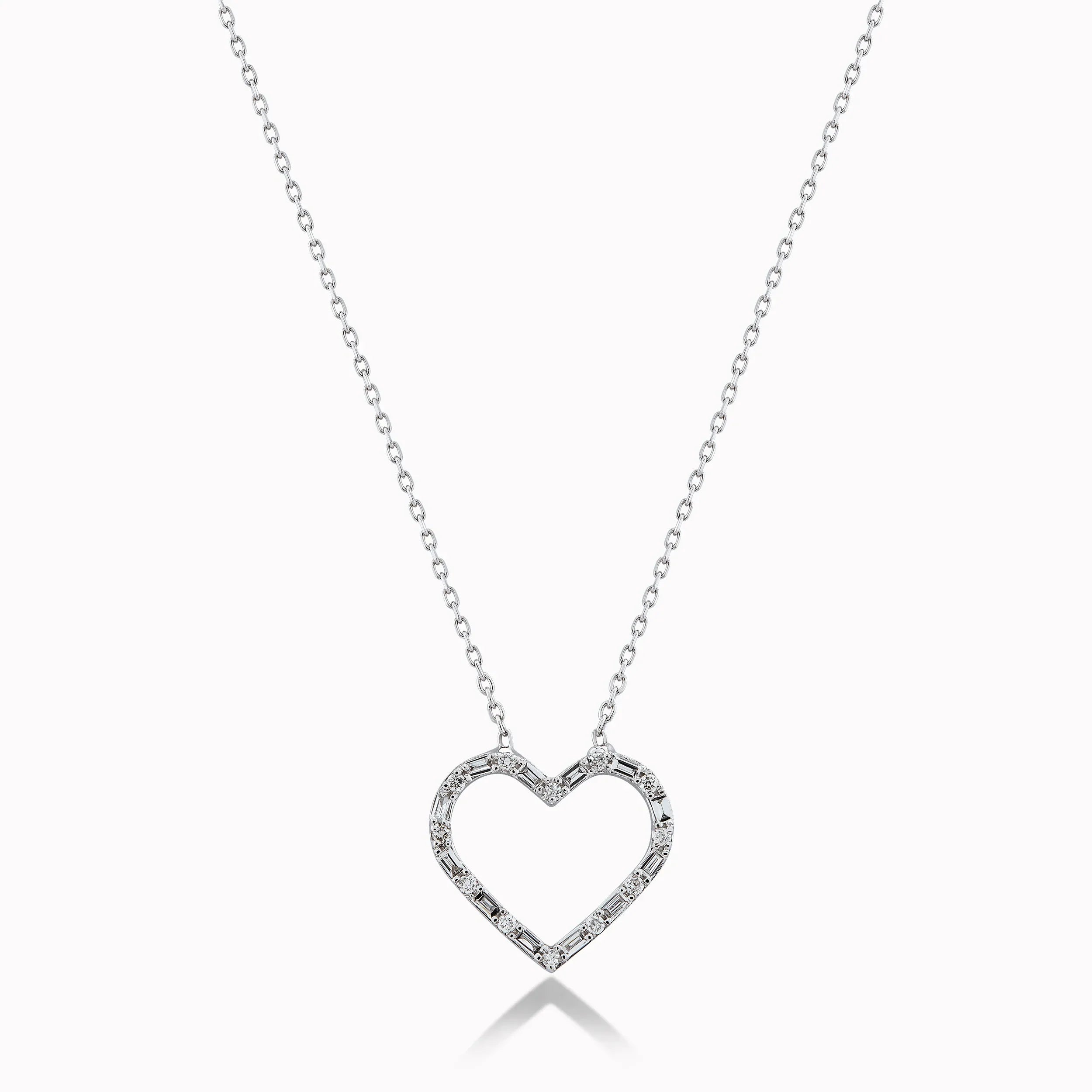Lant cu Pandantiv Aur Alb 14K cu Diamante 0.21ct
