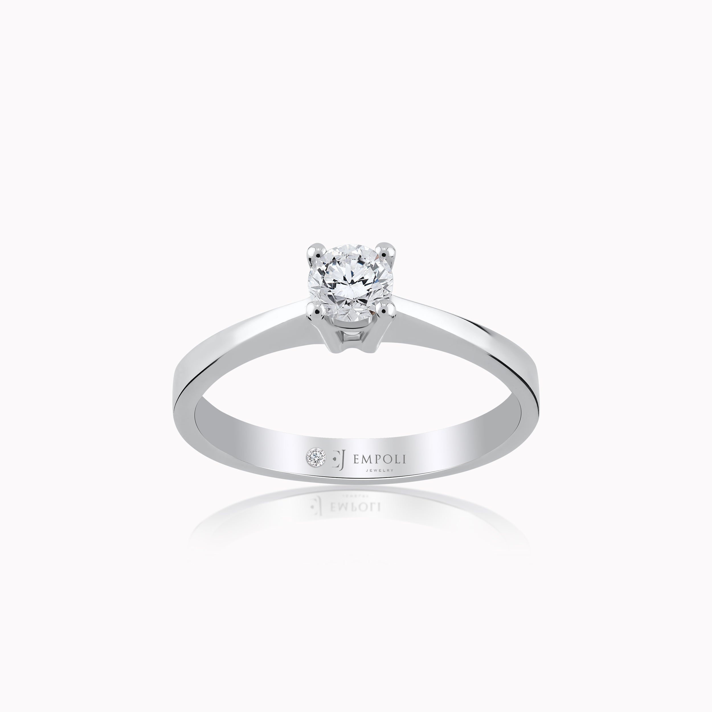 Inel Aur Alb 14K cu Diamante 0.35ct