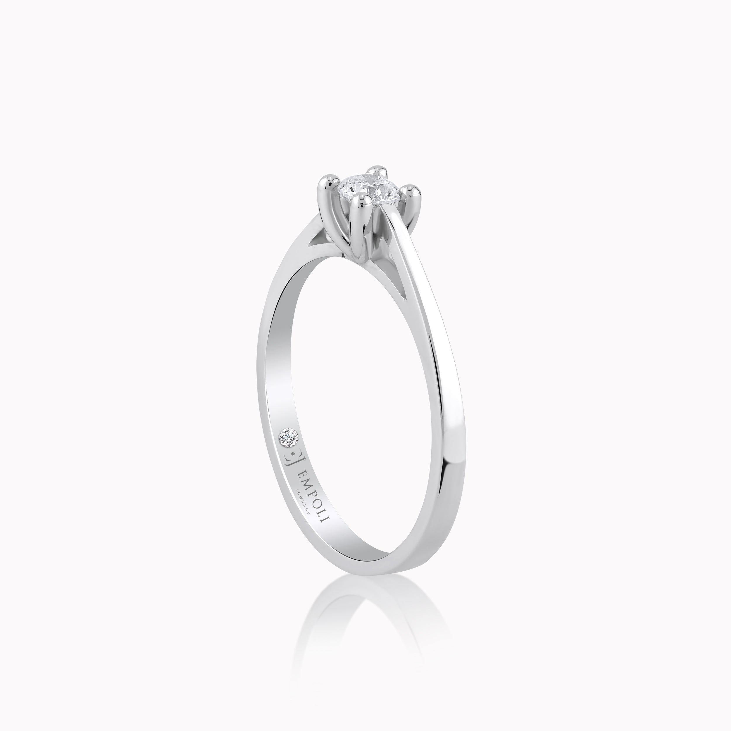 Inel Aur Alb 14K cu Diamante 0.24ct