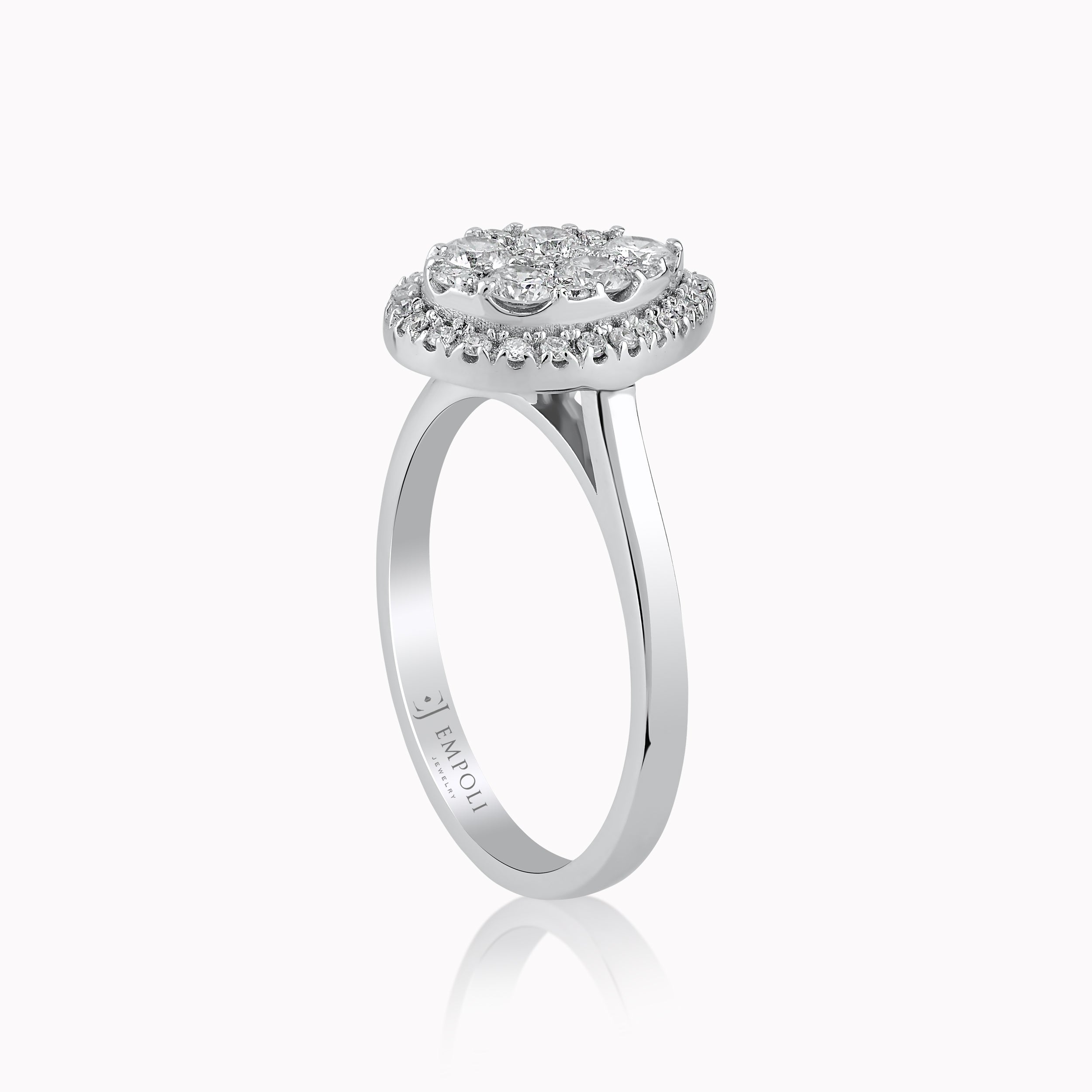 Inel Aur Alb 14K cu Diamante 0.57ct