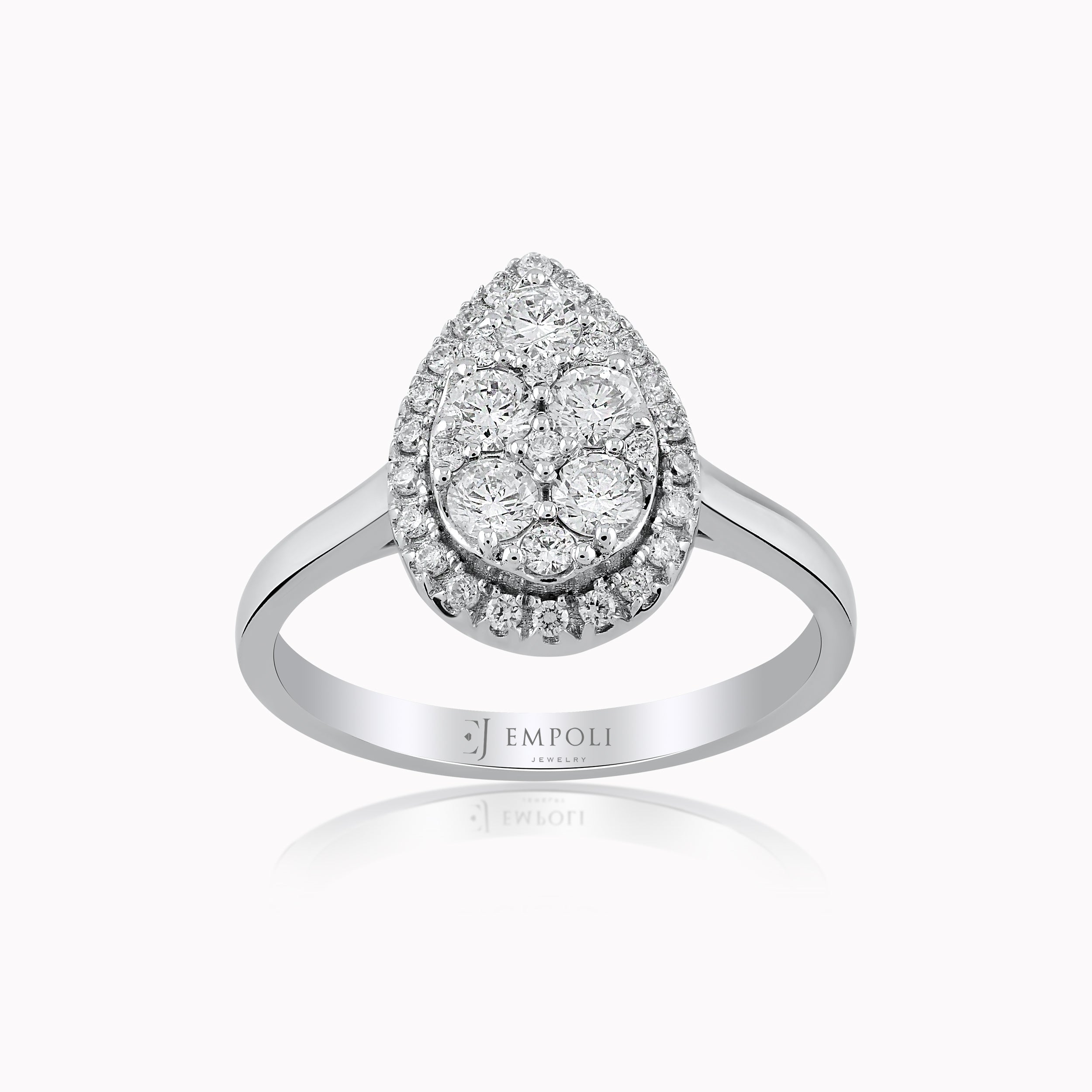 Inel Aur Alb 14K cu Diamante 0.57ct