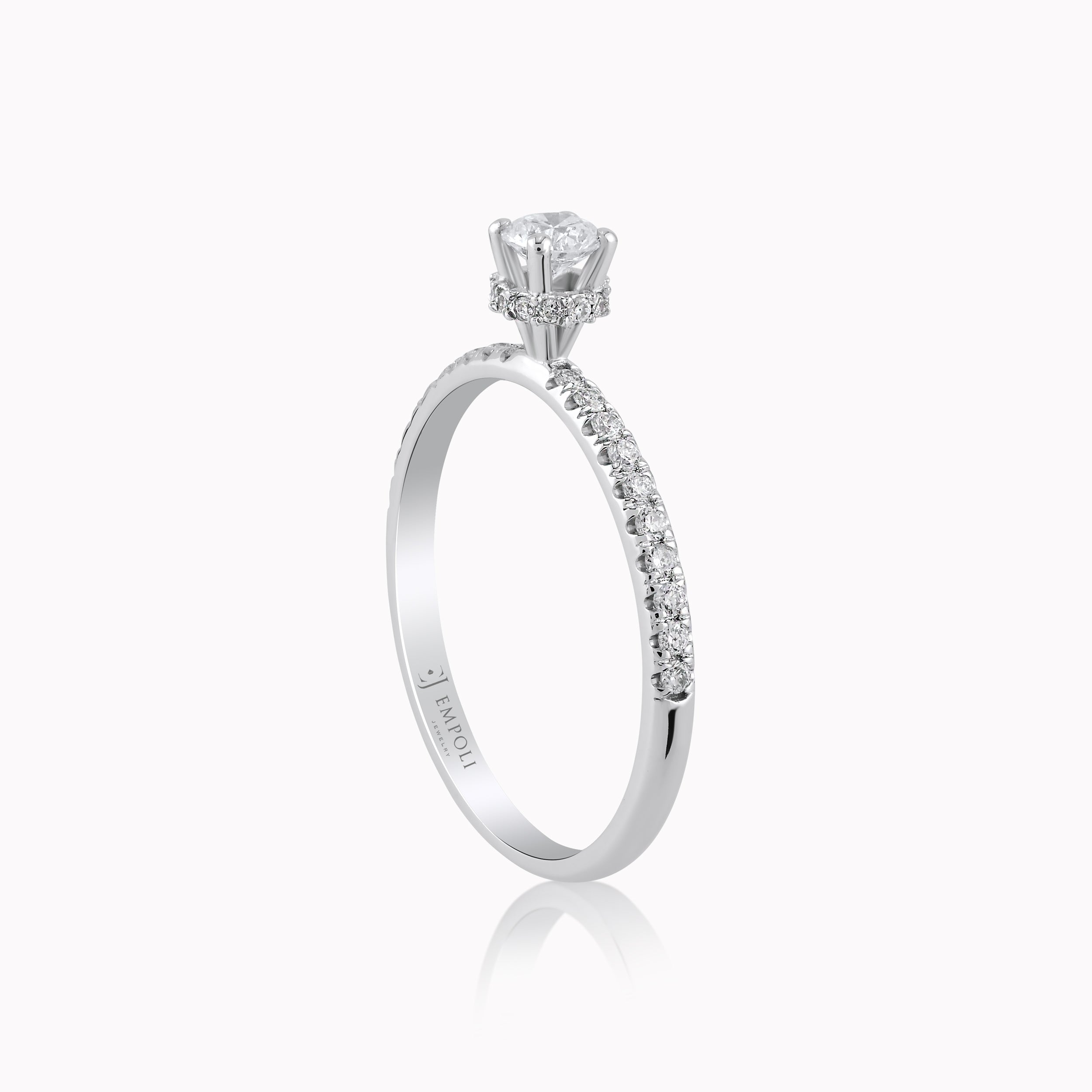 Inel Aur Alb 14K cu Diamante 0.28ct