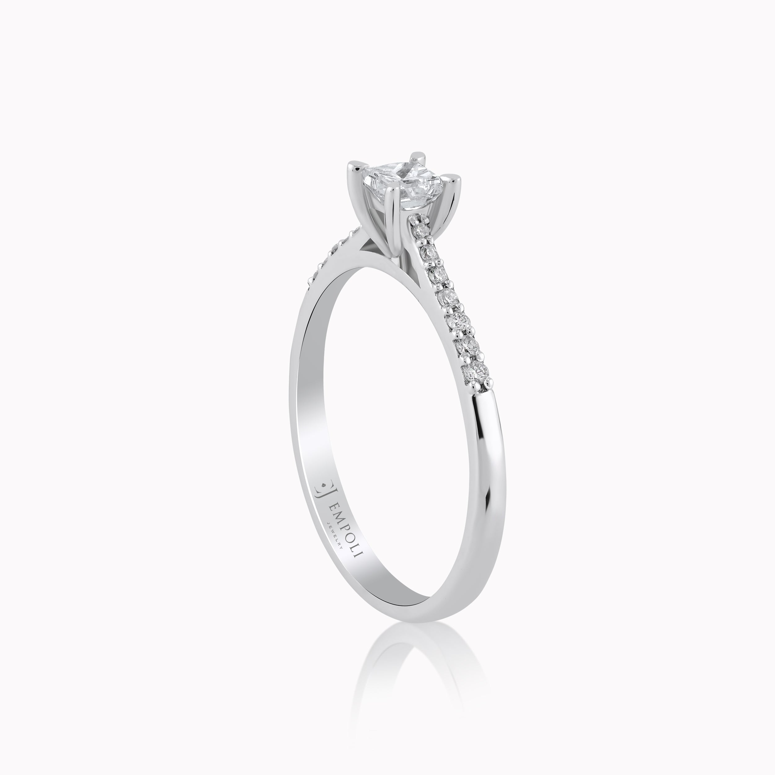 Inel Aur Alb 14K cu Diamante 0.33ct