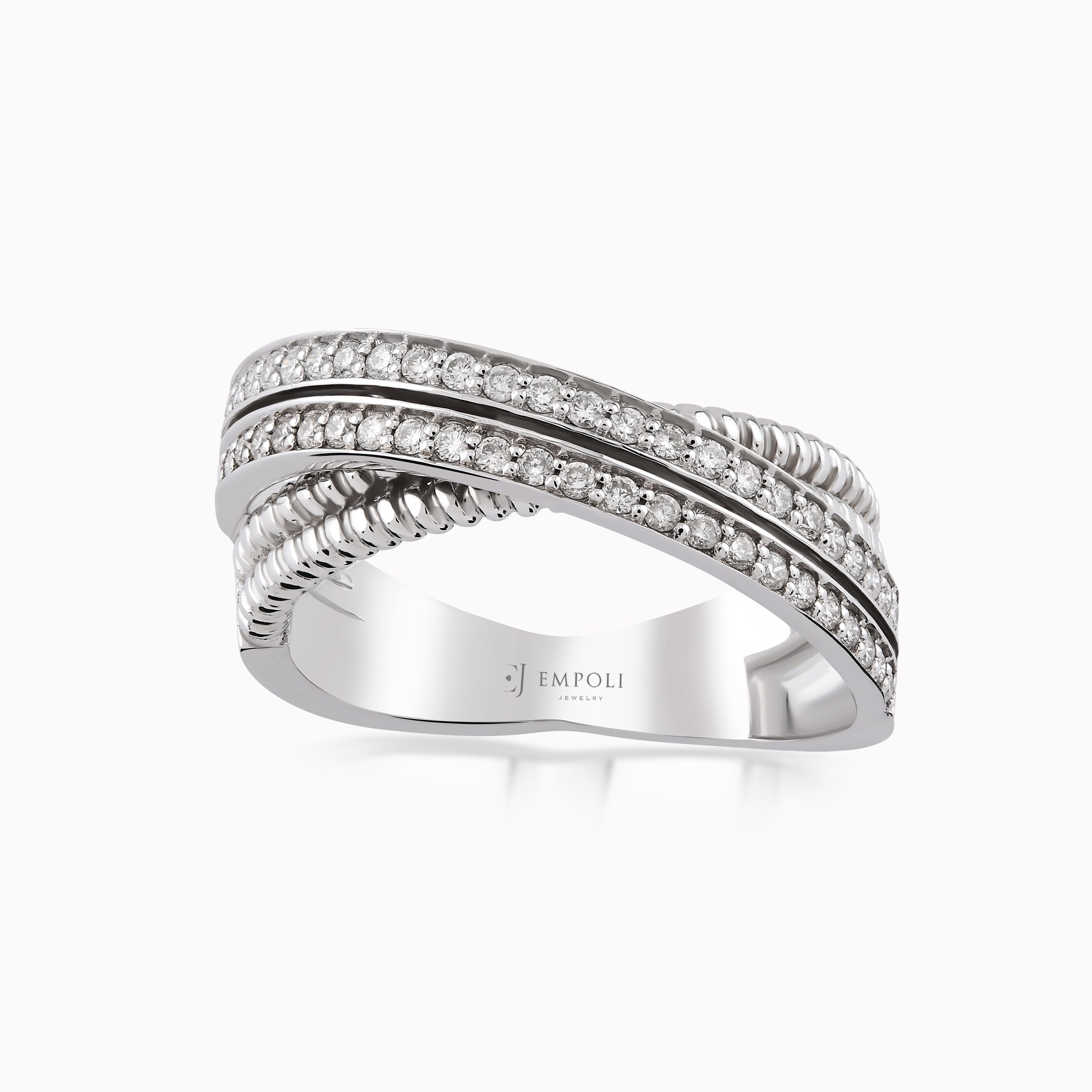 Inel Aur Alb 18K Cu Diamante 0.37ct
