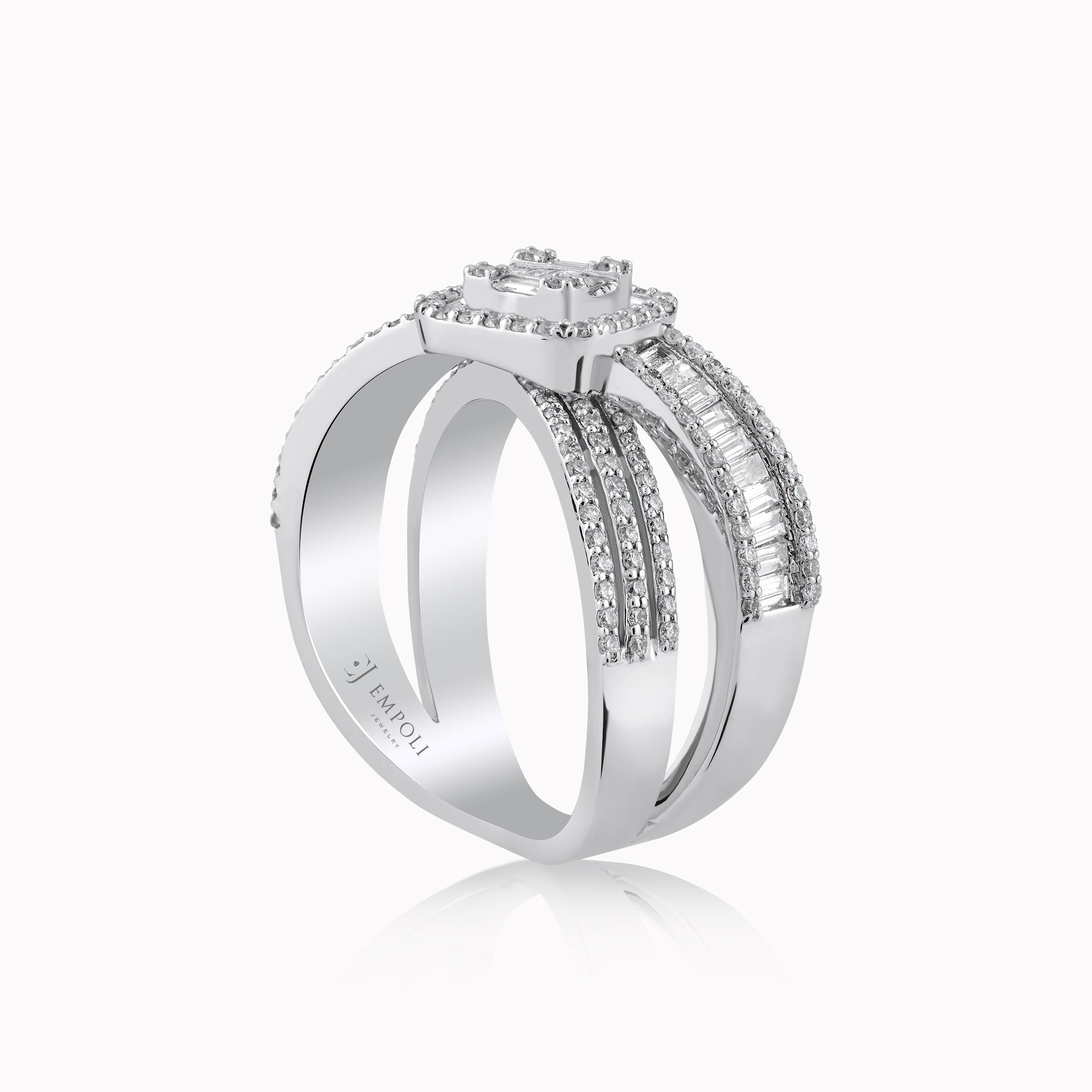 Inel Aur Alb 18K cu Diamante 1.25ct