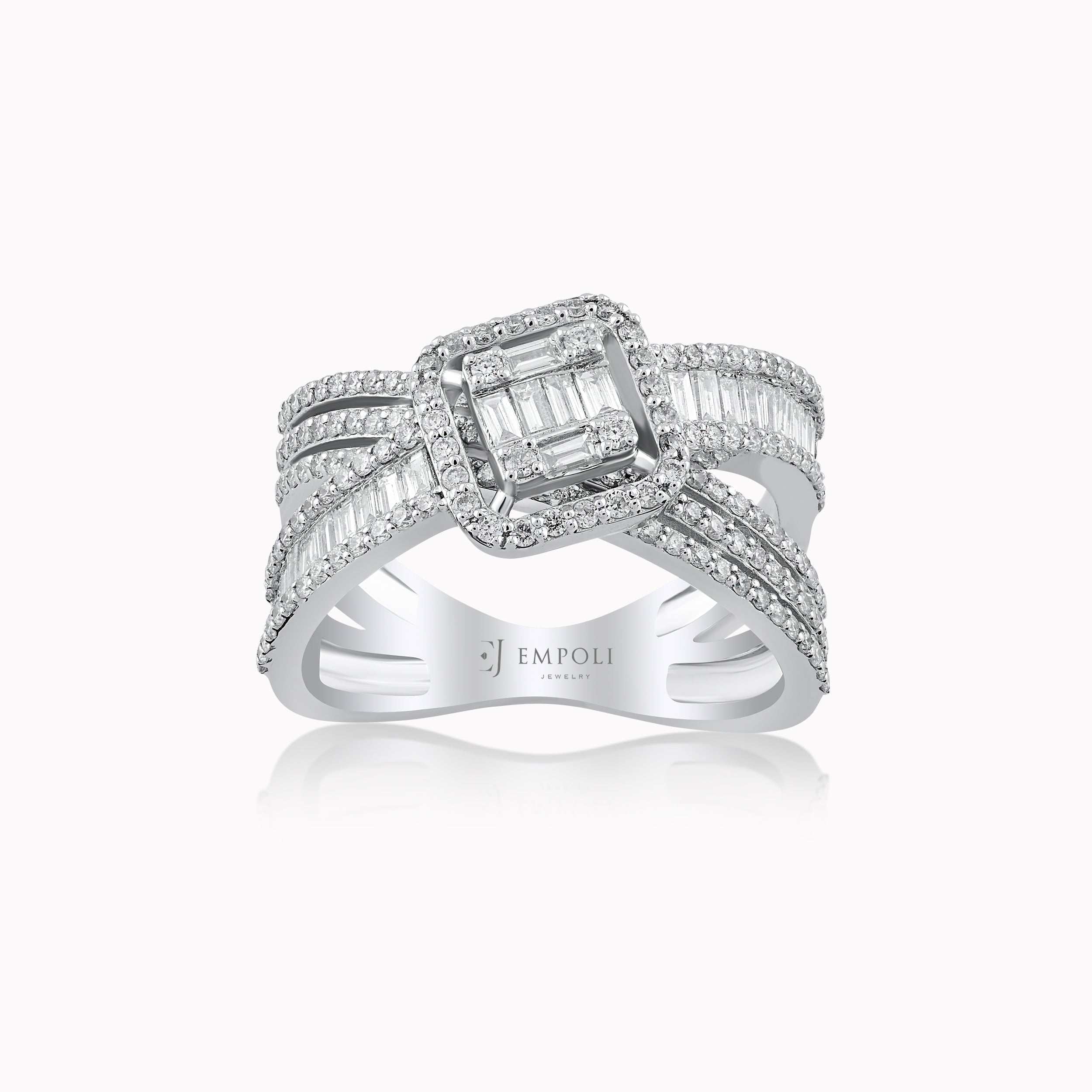 Inel Aur Alb 18K cu Diamante 1.25ct