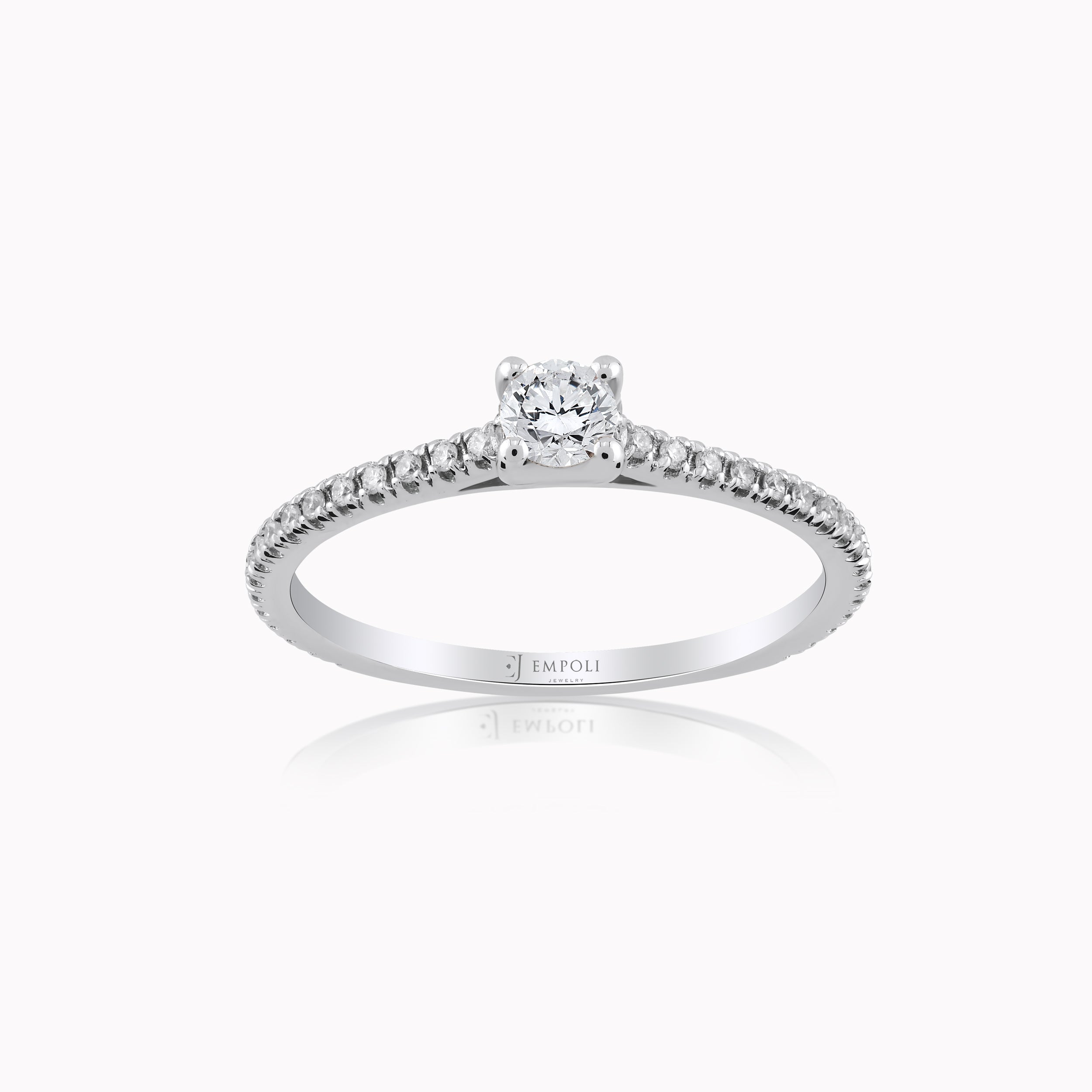 Inel Aur Alb 14K cu Diamante 0.27ct
