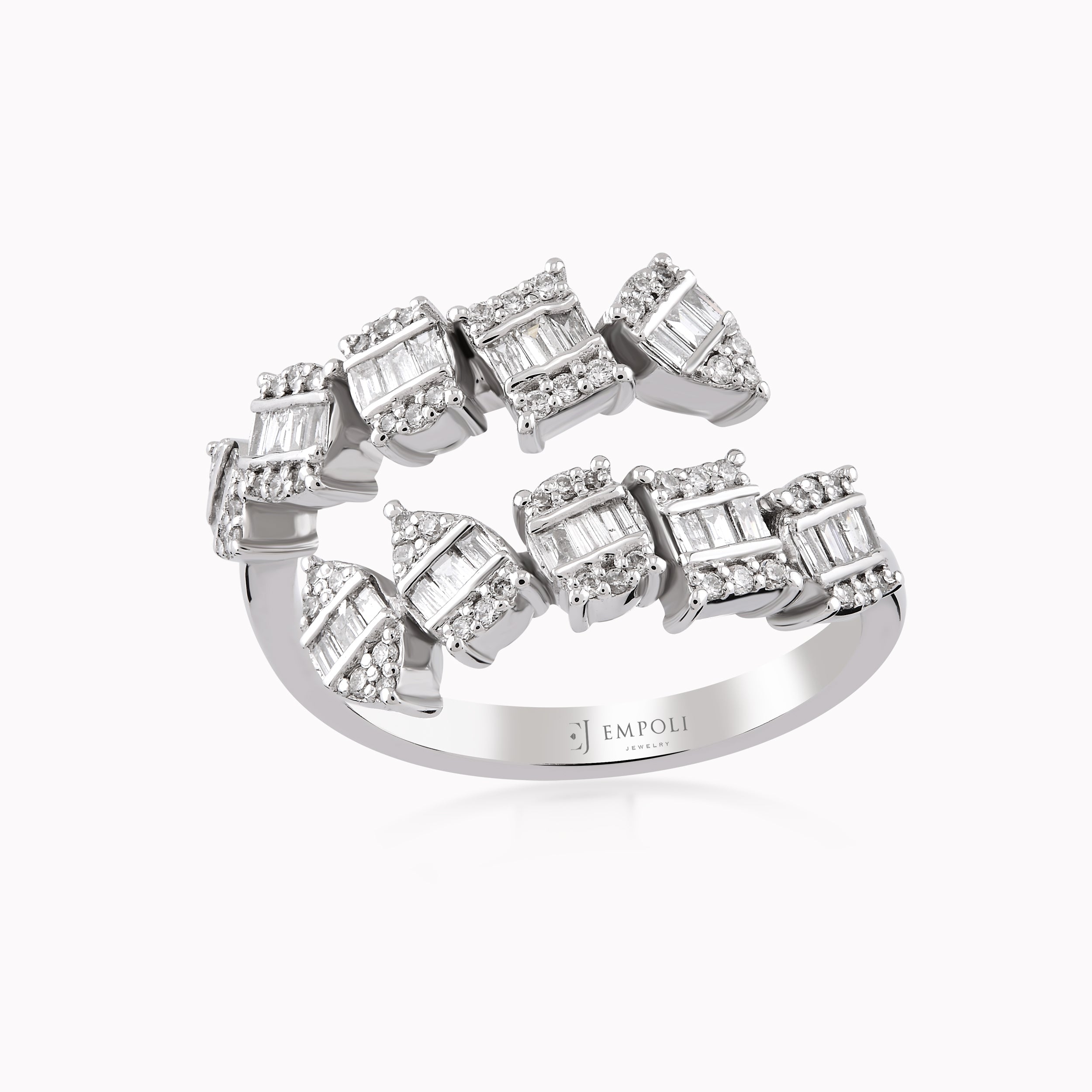 Inel Aur Alb 18K Cu Diamante 0.45ct