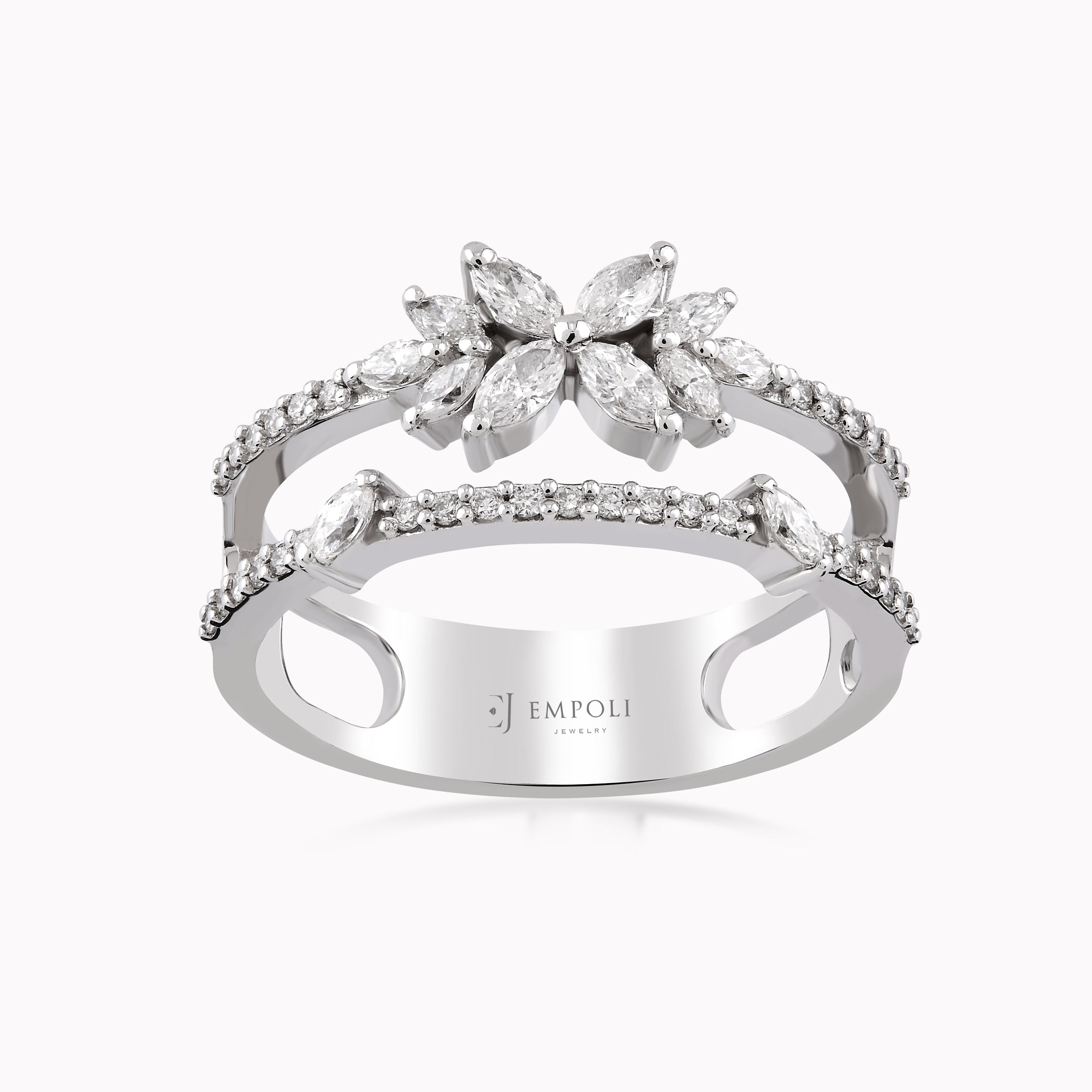 Inel Aur Alb 14K Cu Diamante 0.49ct