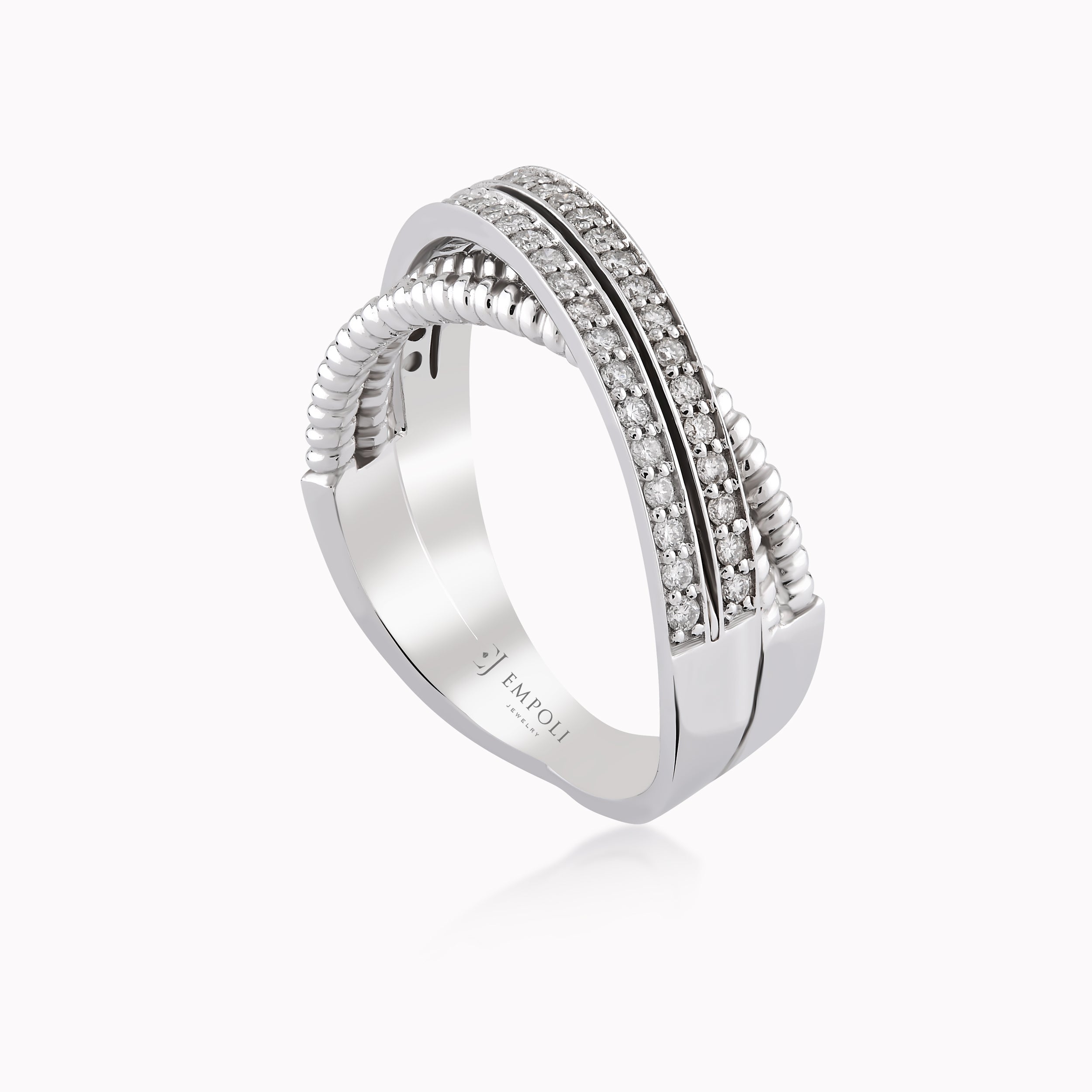 Inel Aur Alb 18K Cu Diamante 0.37ct