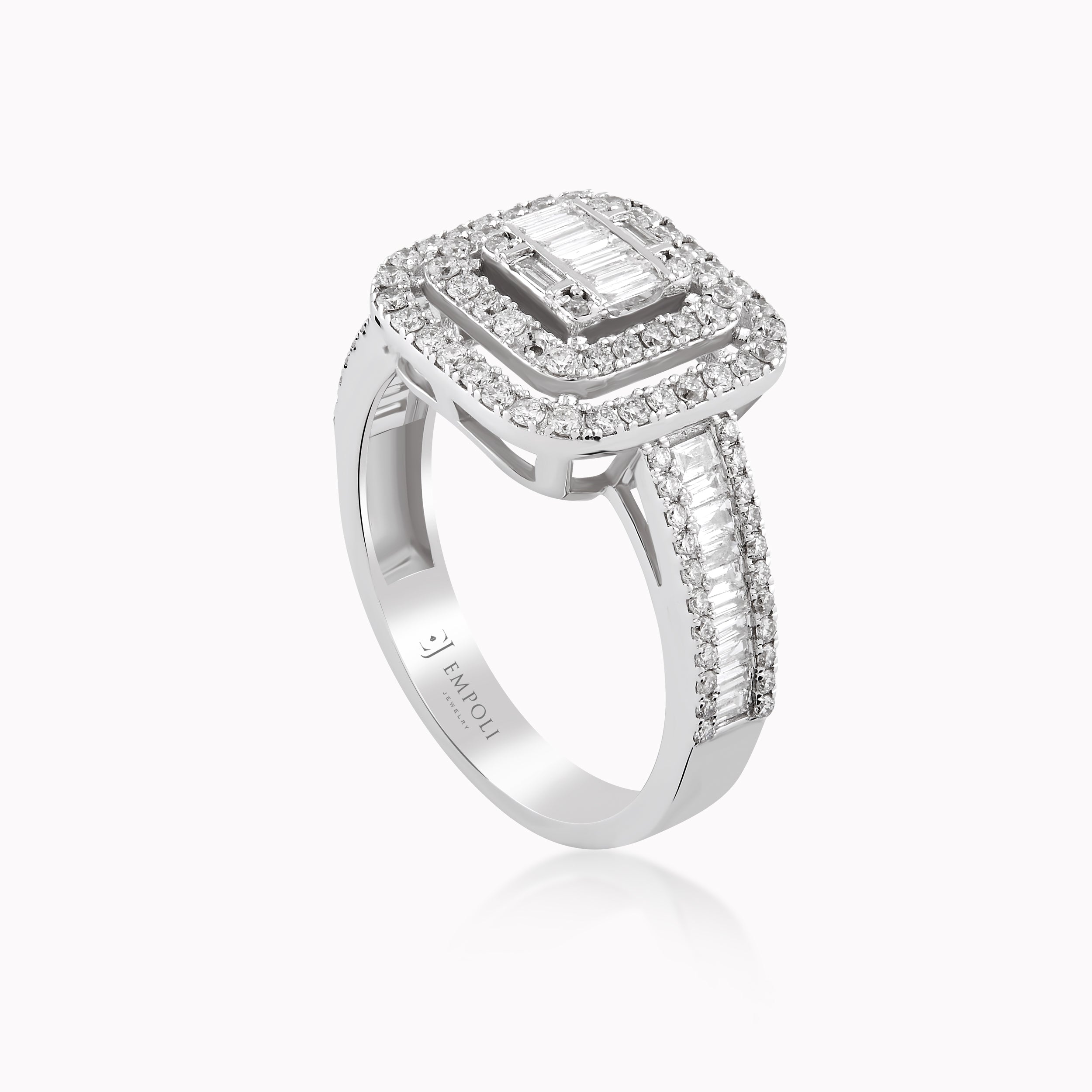 Inel Aur Alb 14K Cu Diamante 0.87ct
