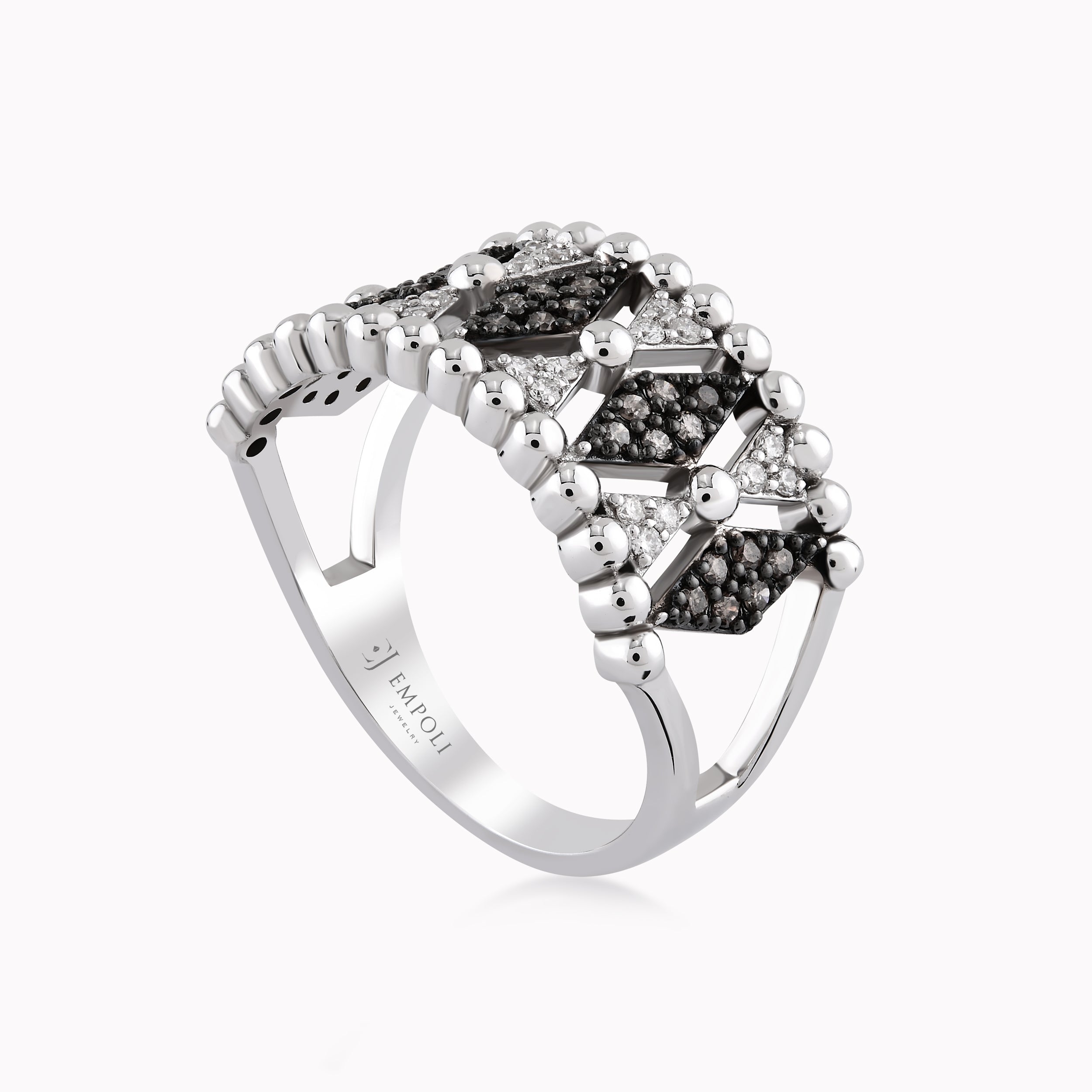 Inel Aur Alb 14K Cu Diamante 0.35ct