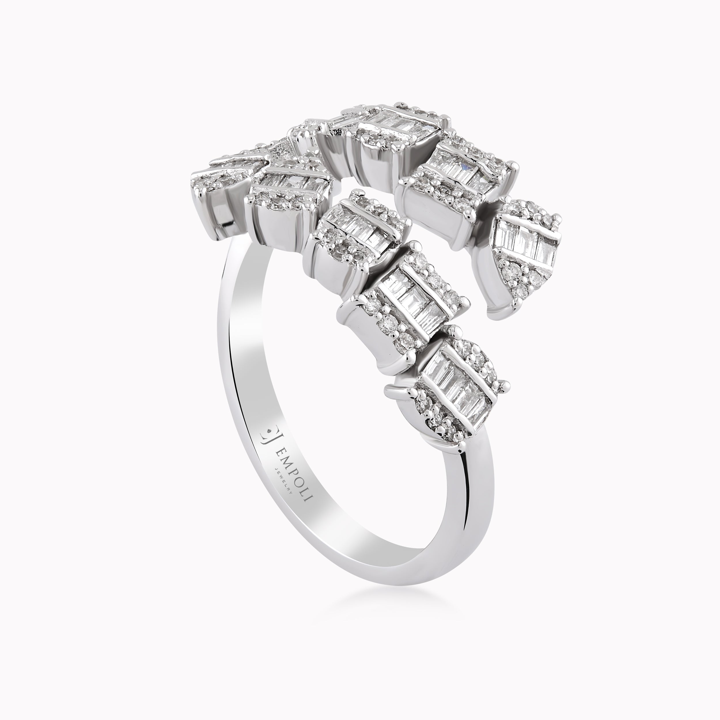 Inel Aur Alb 18K Cu Diamante 0.45ct