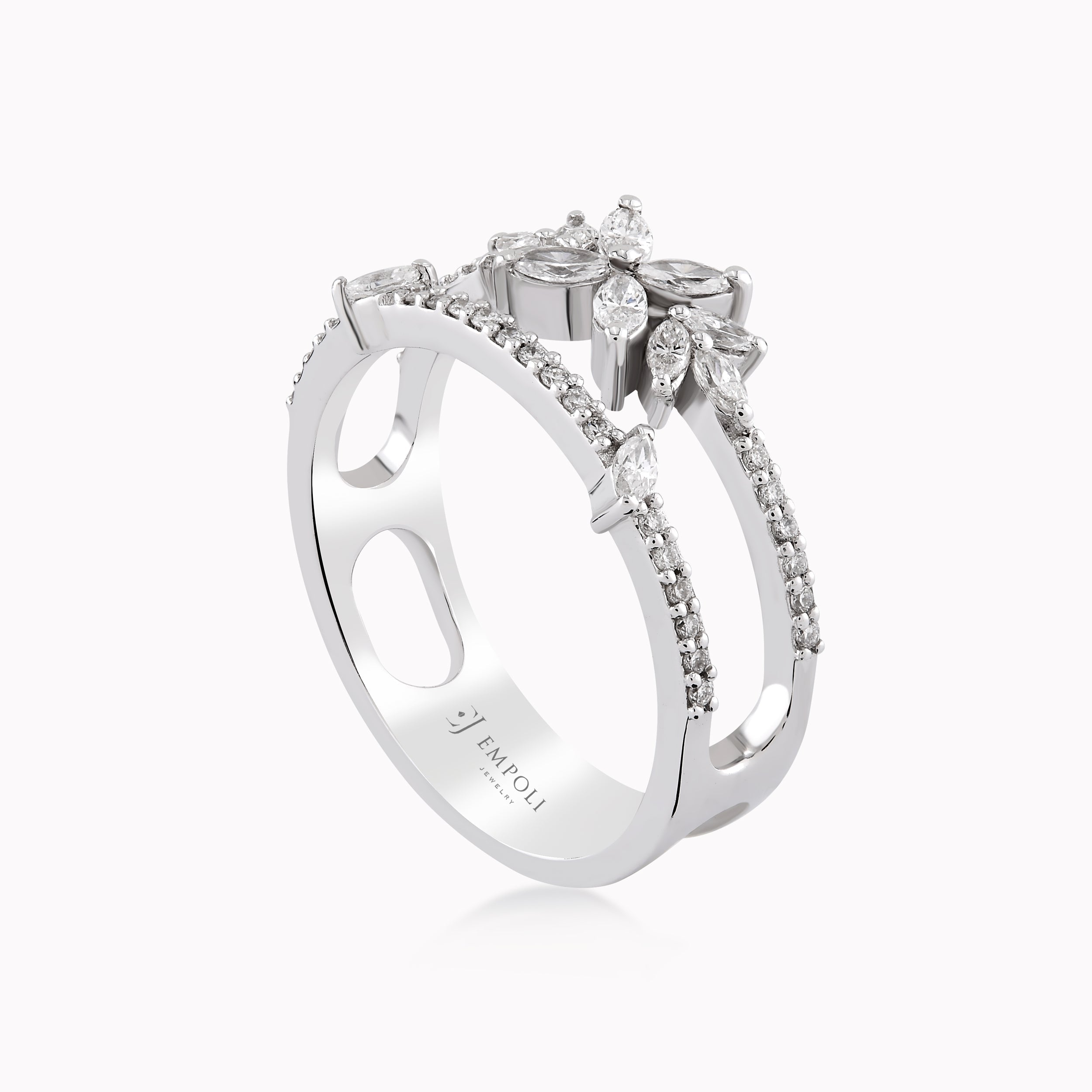Inel Aur Alb 14K Cu Diamante 0.49ct