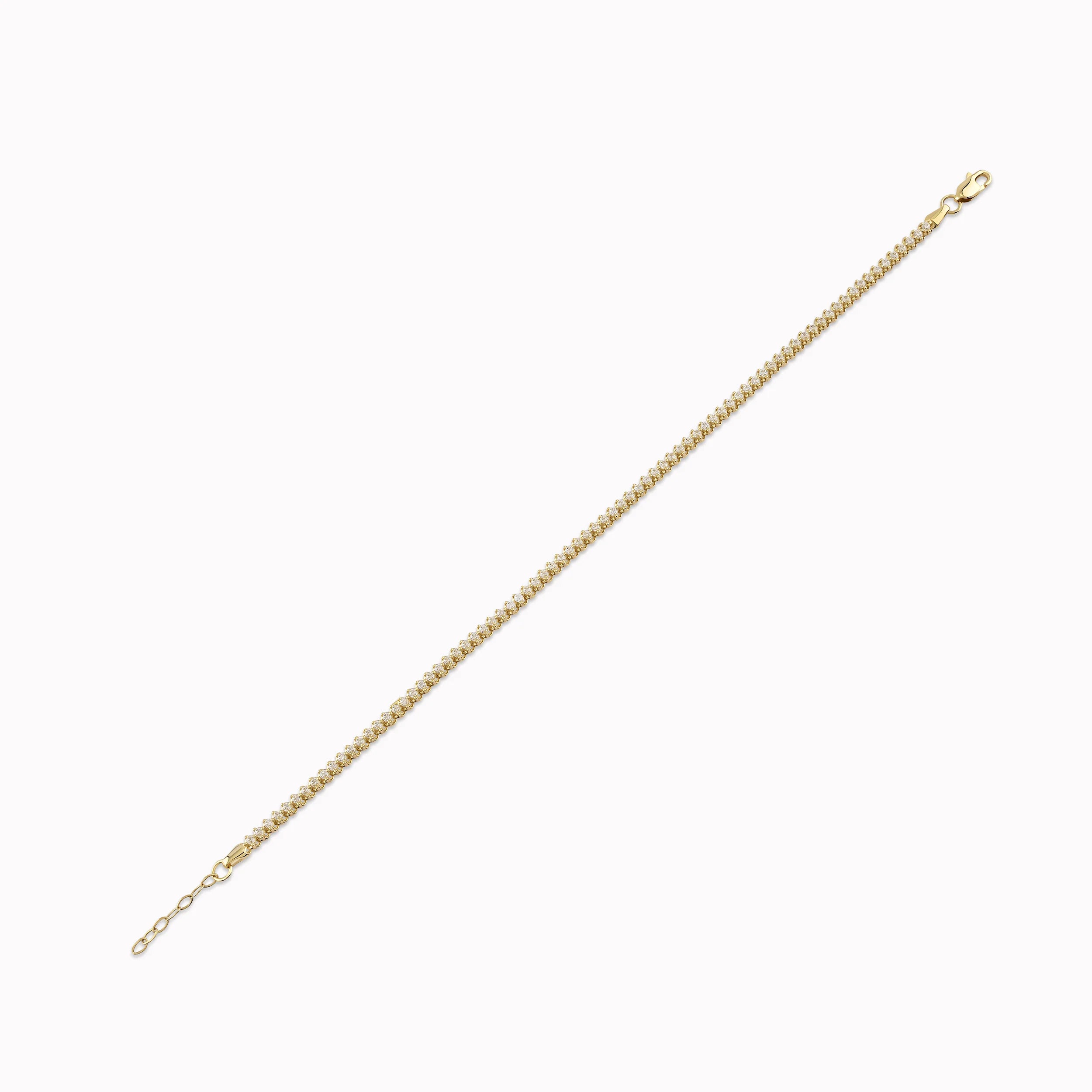 Bratara Aur Galben 14K cu Zirconiu Alb Tennis 4.36gr