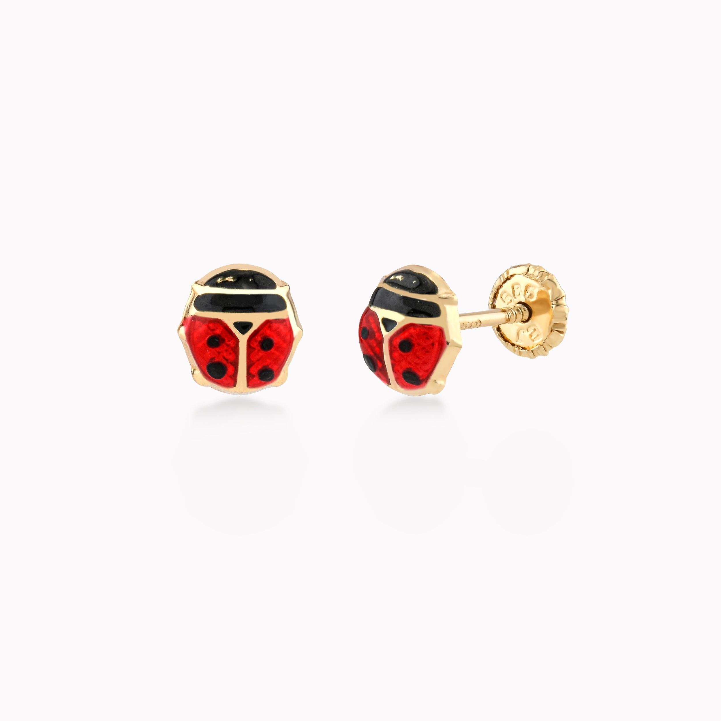 Cercei Aur Galben 14k Cu Email, Gargarite, Protectie 0.28gr