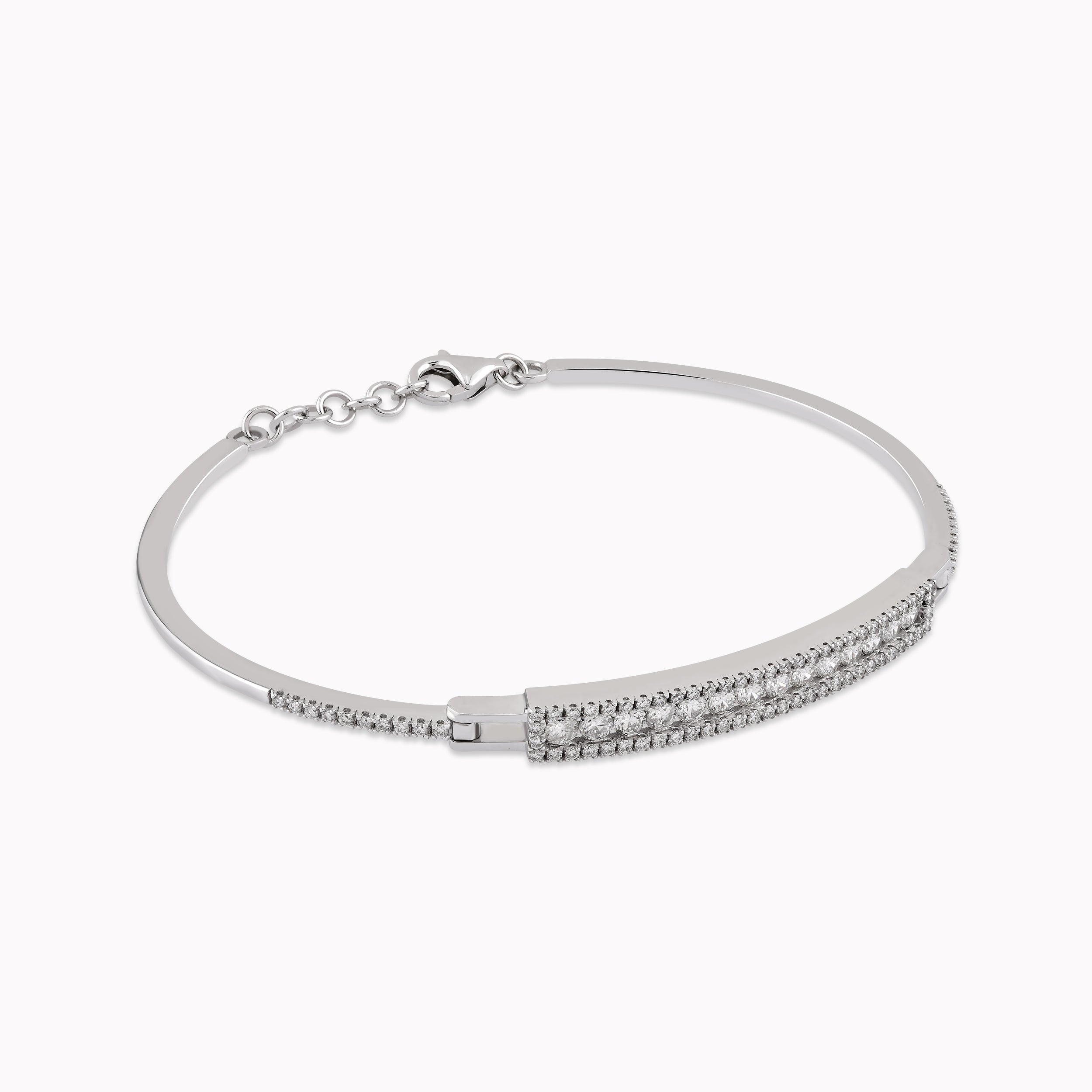 Bratara Aur Alb 14K cu Diamante 0.77ct
