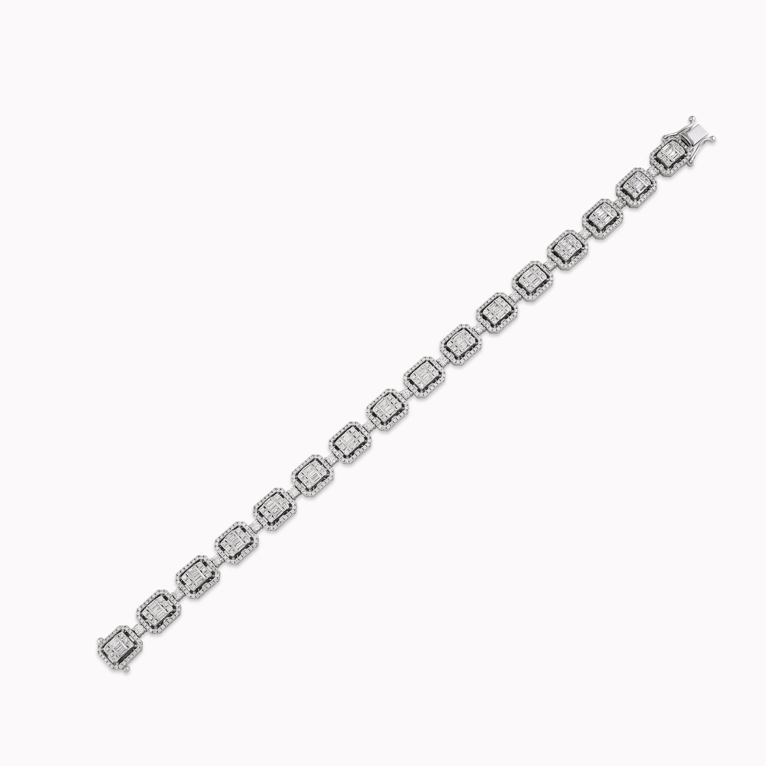 Bratara Aur Alb 14K cu Diamante 3.22ct