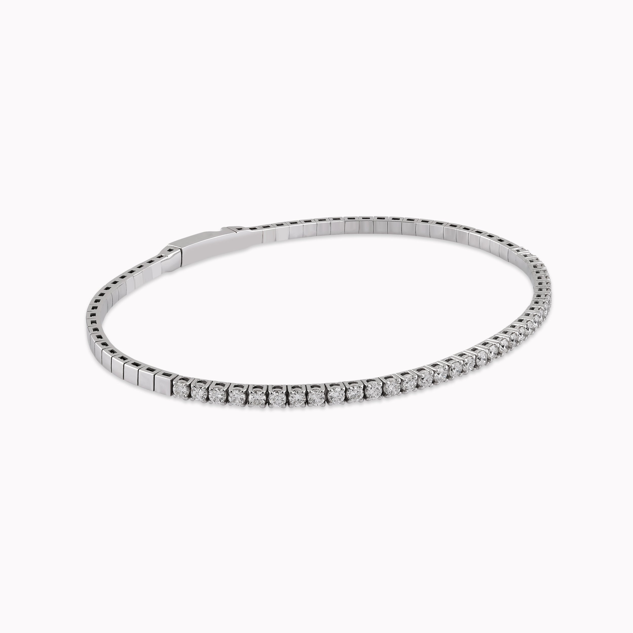 Bratara Aur Alb 14K cu Diamante 0.96ct