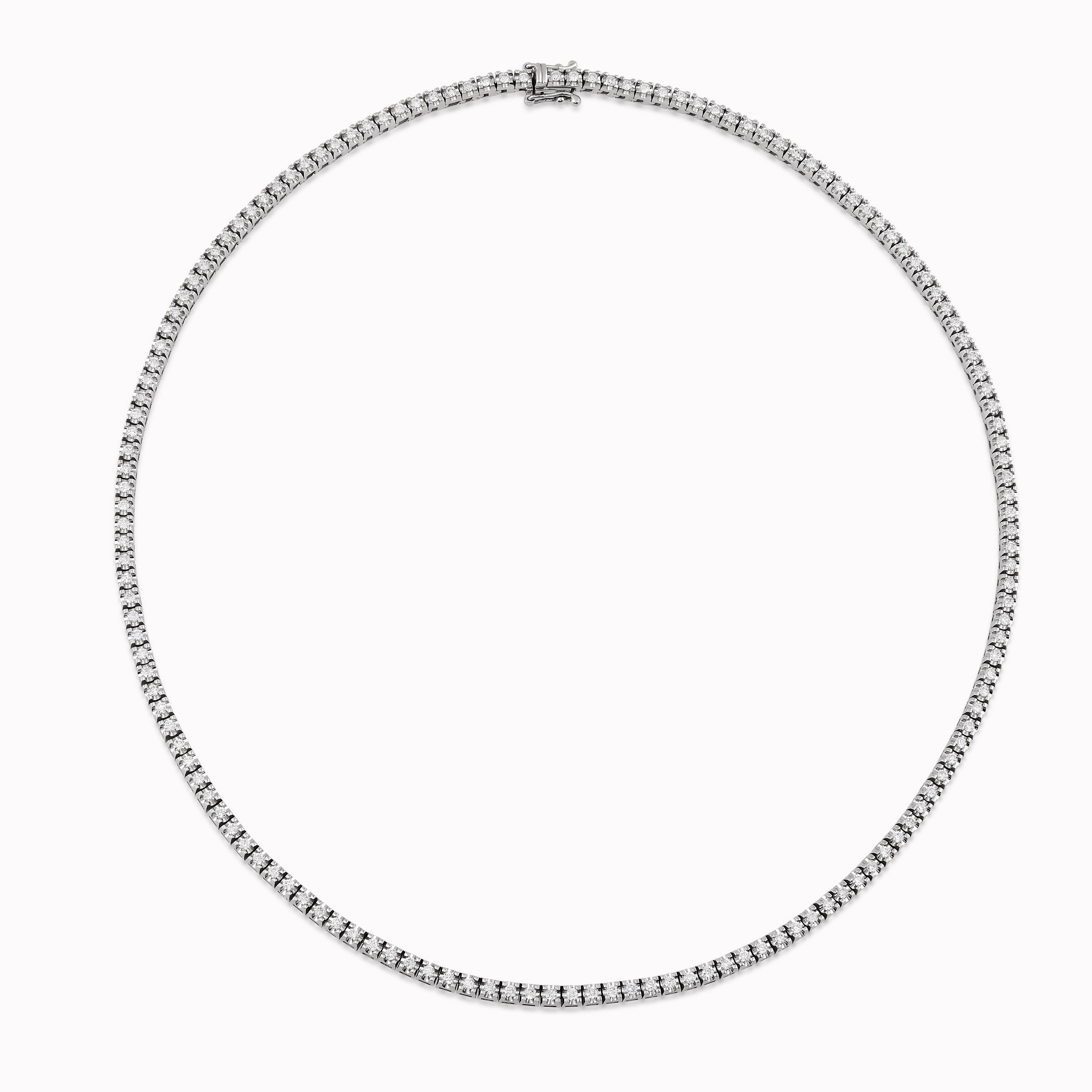 Colier Tennis Aur Alb 14K cu Diamante de 5.03ct