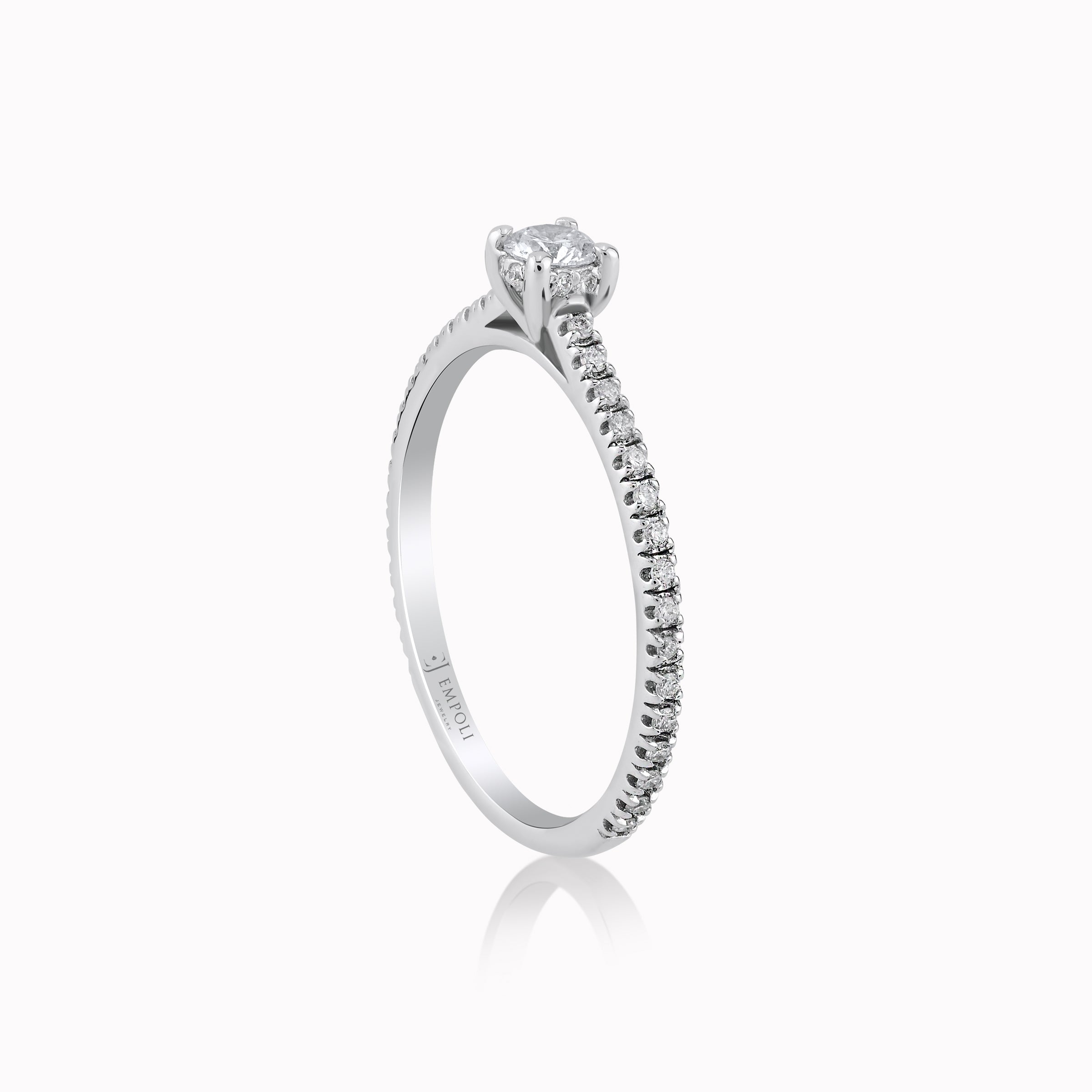 Inel Aur Alb 14K cu Diamante 0.27ct