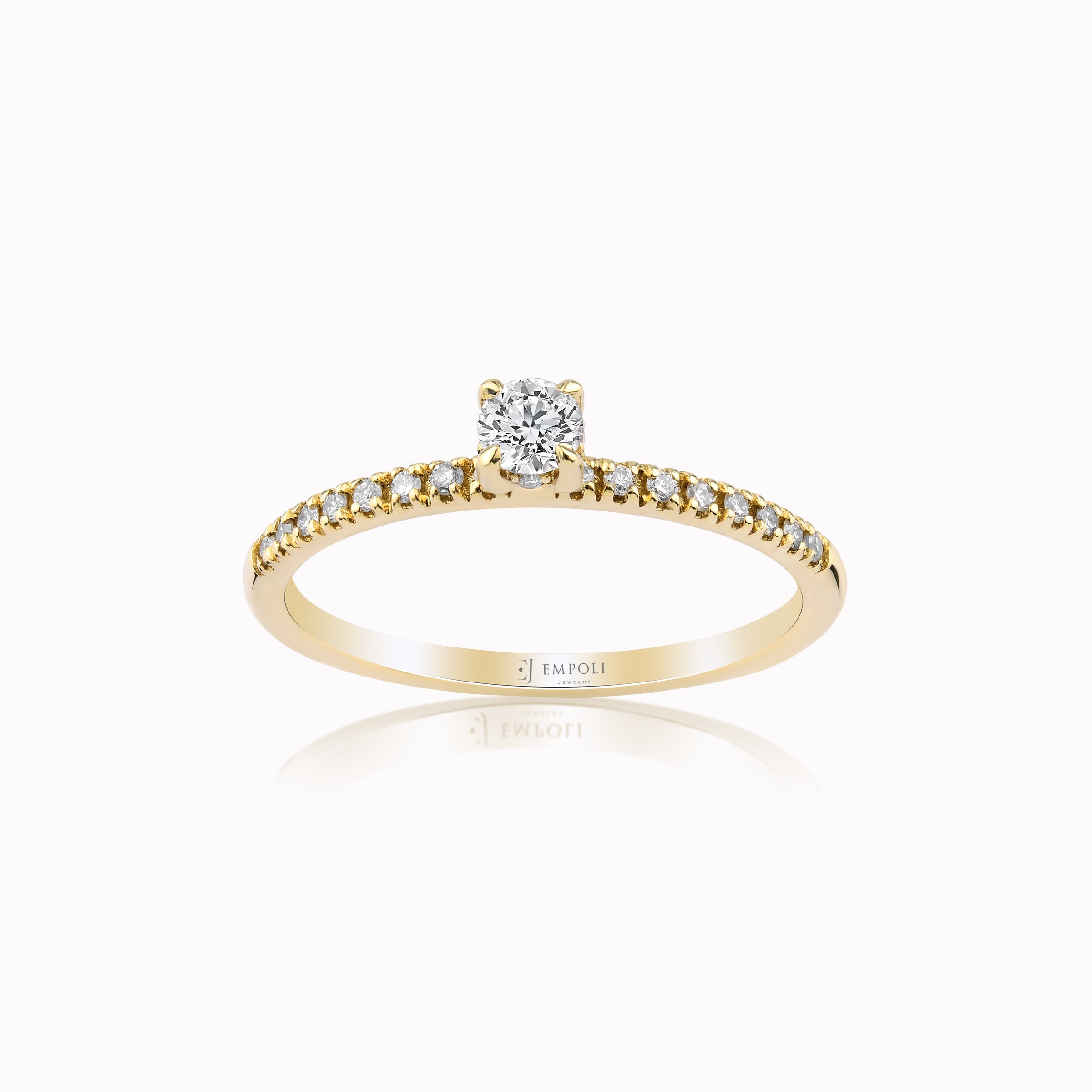 Inel Aur Galben 14K cu Diamante 0.27ct