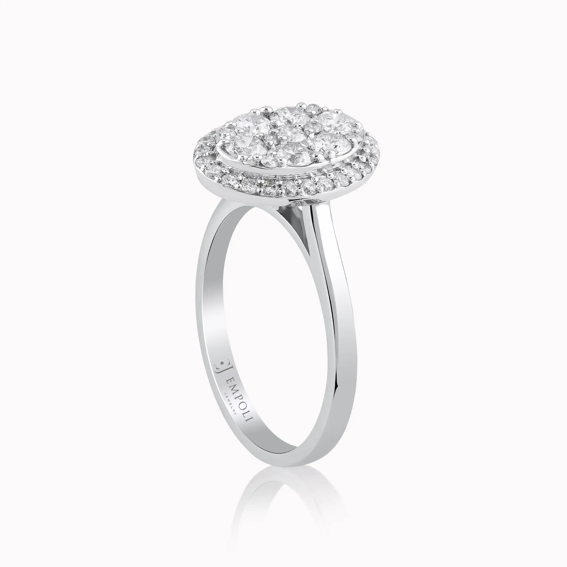 Inel Aur Alb 14K cu Diamante 0.53ct