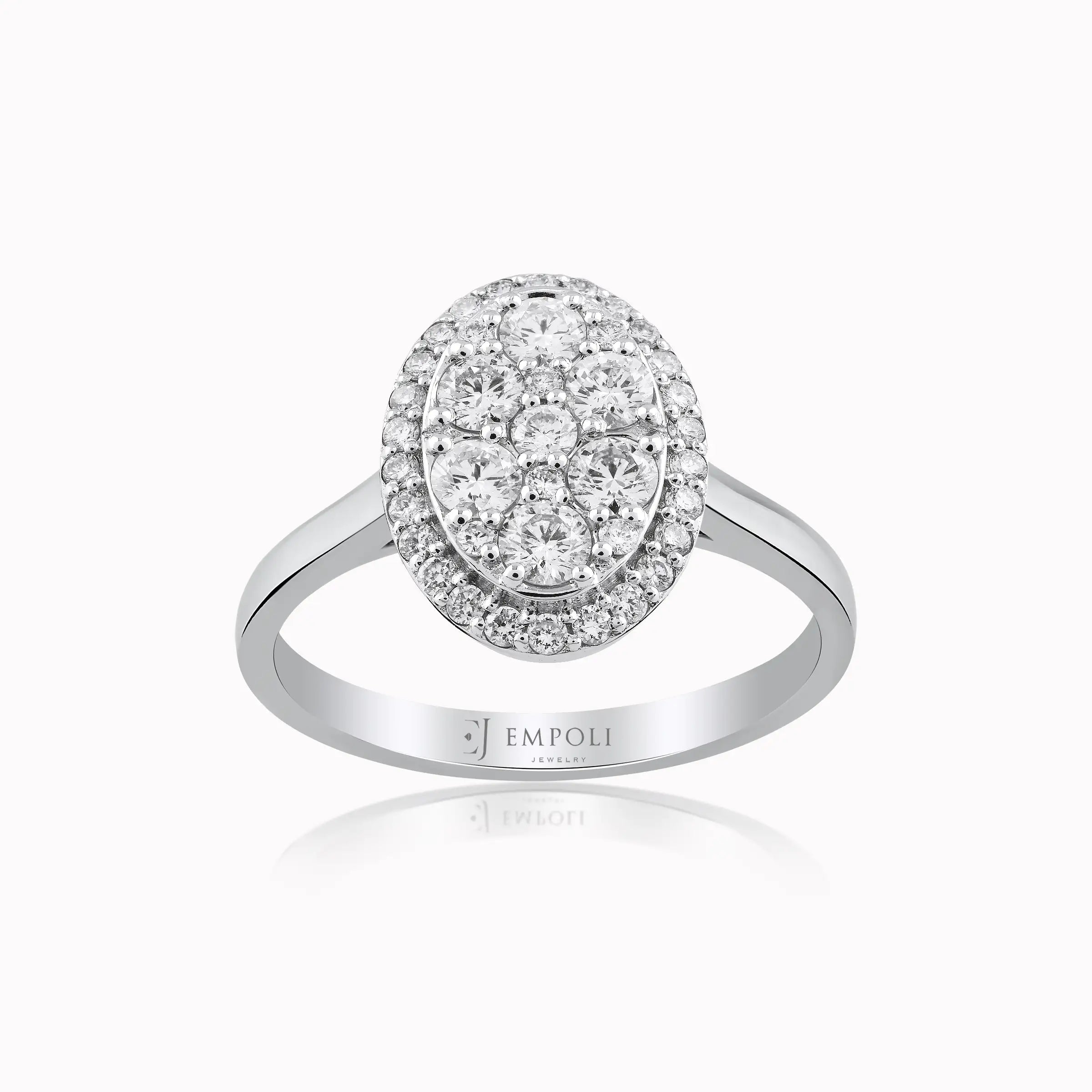 Inel Aur Alb 14K cu Diamante 0.53ct