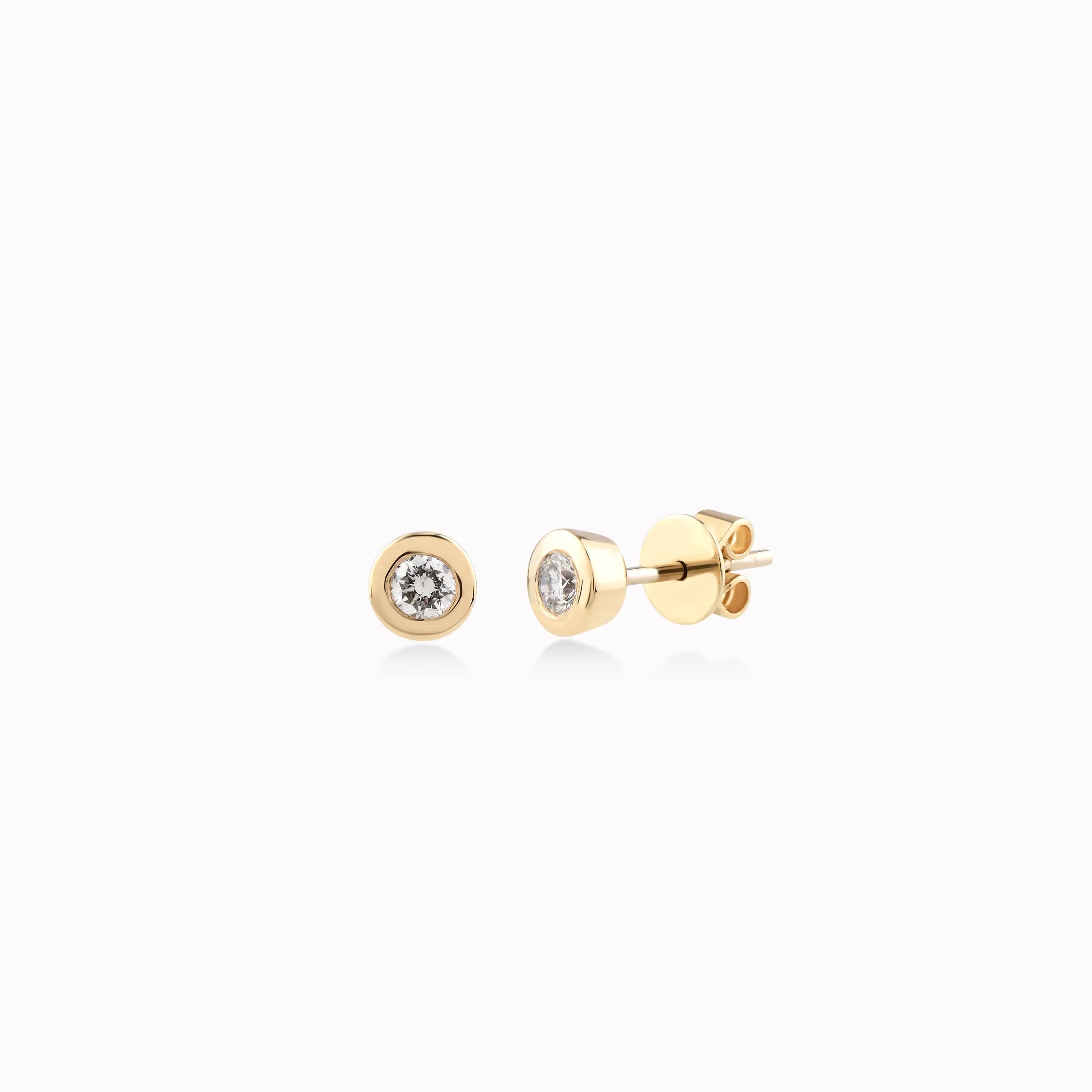Cercei Aur Galben 14K cu Diamante 0.20ct