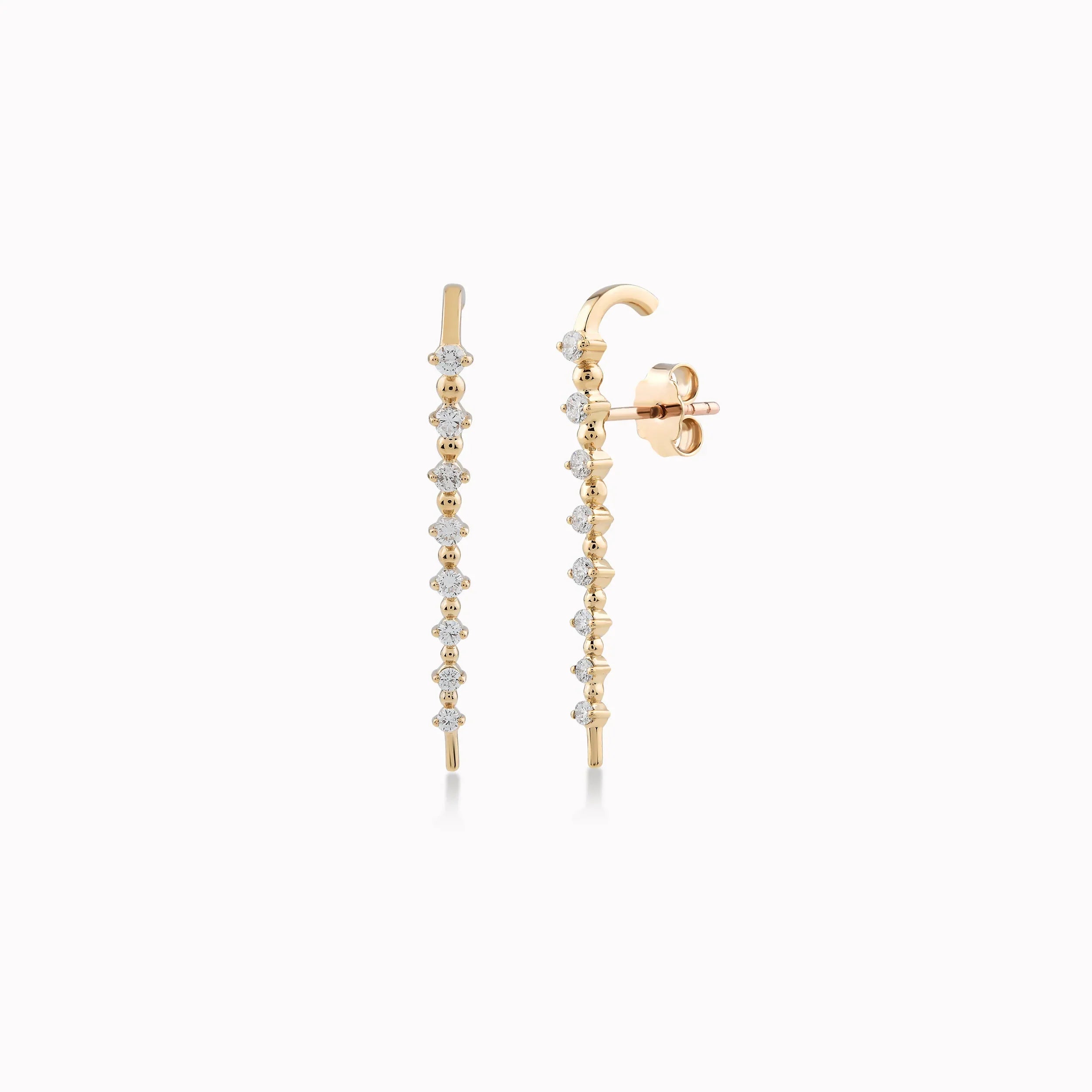 Cercel Aur Galben 18K cu Diamante 0.18ct