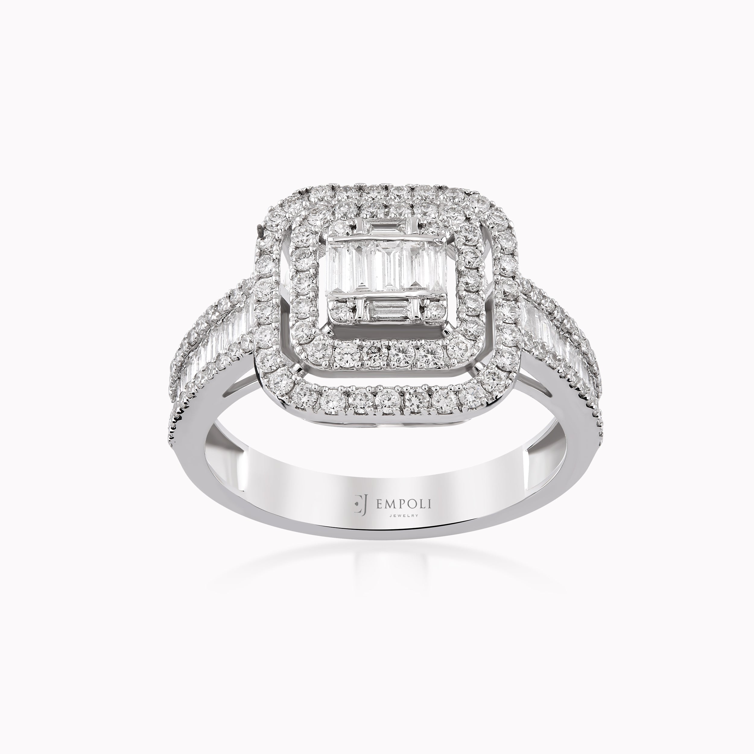 Inel Aur Alb 14K Cu Diamante 0.87ct