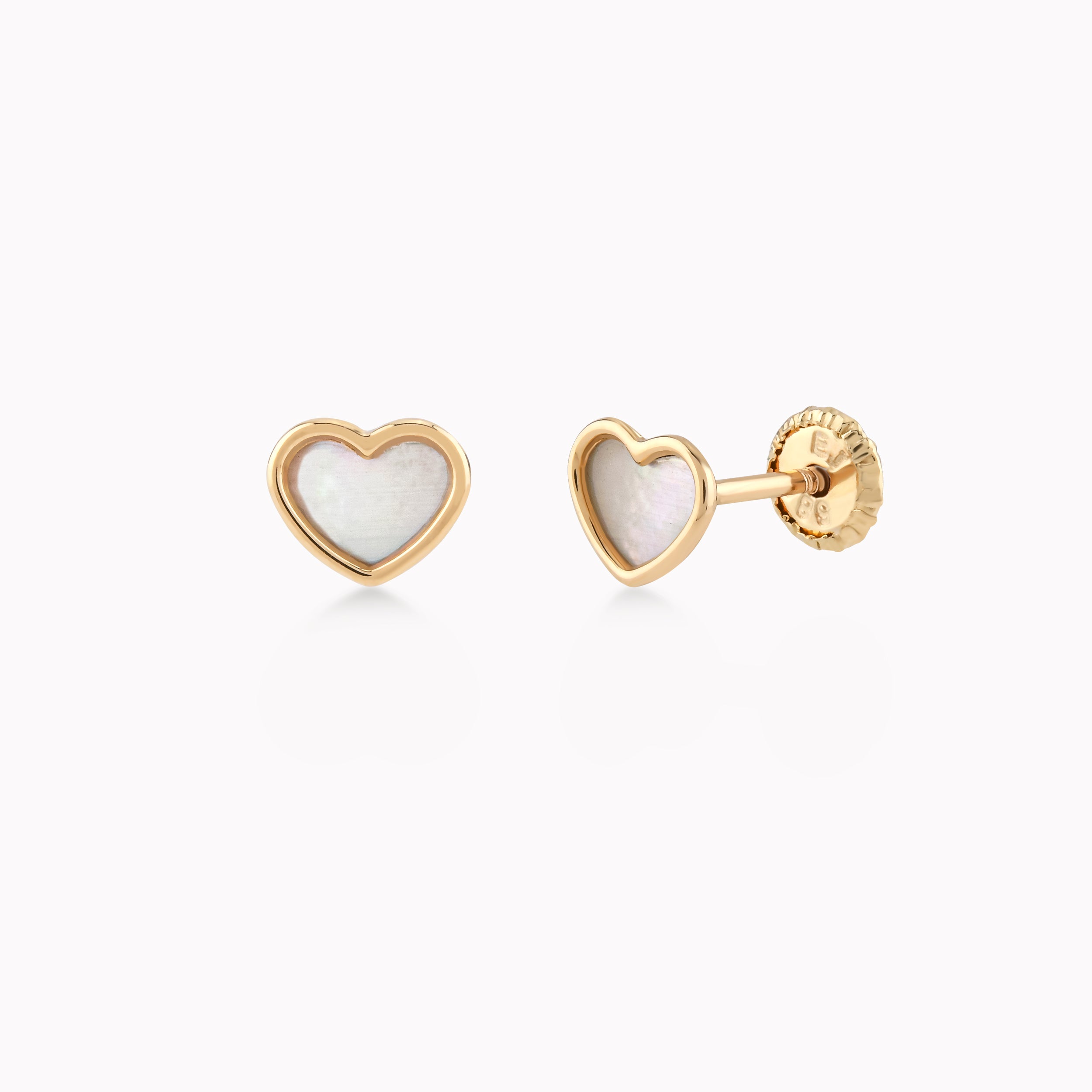Cercei Aur Galben 14k Cu Sidef Cu Protectie 0.27gr
