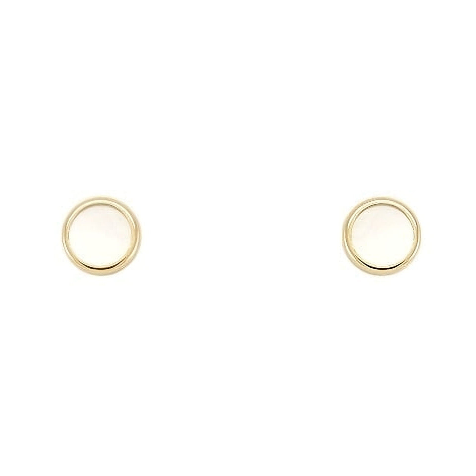 Cercei Aur Galben 14k Cu Sidef Cu Protectie 0.30gr
