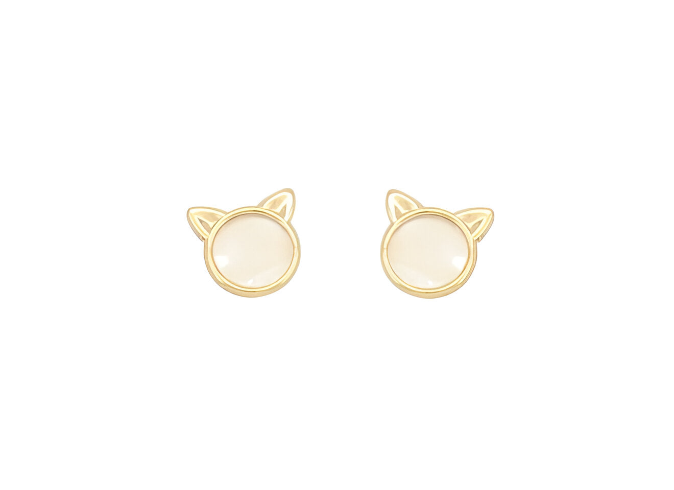 Cercei Aur Galben 14k Cu Sidef Cu Protectie 0.34gr