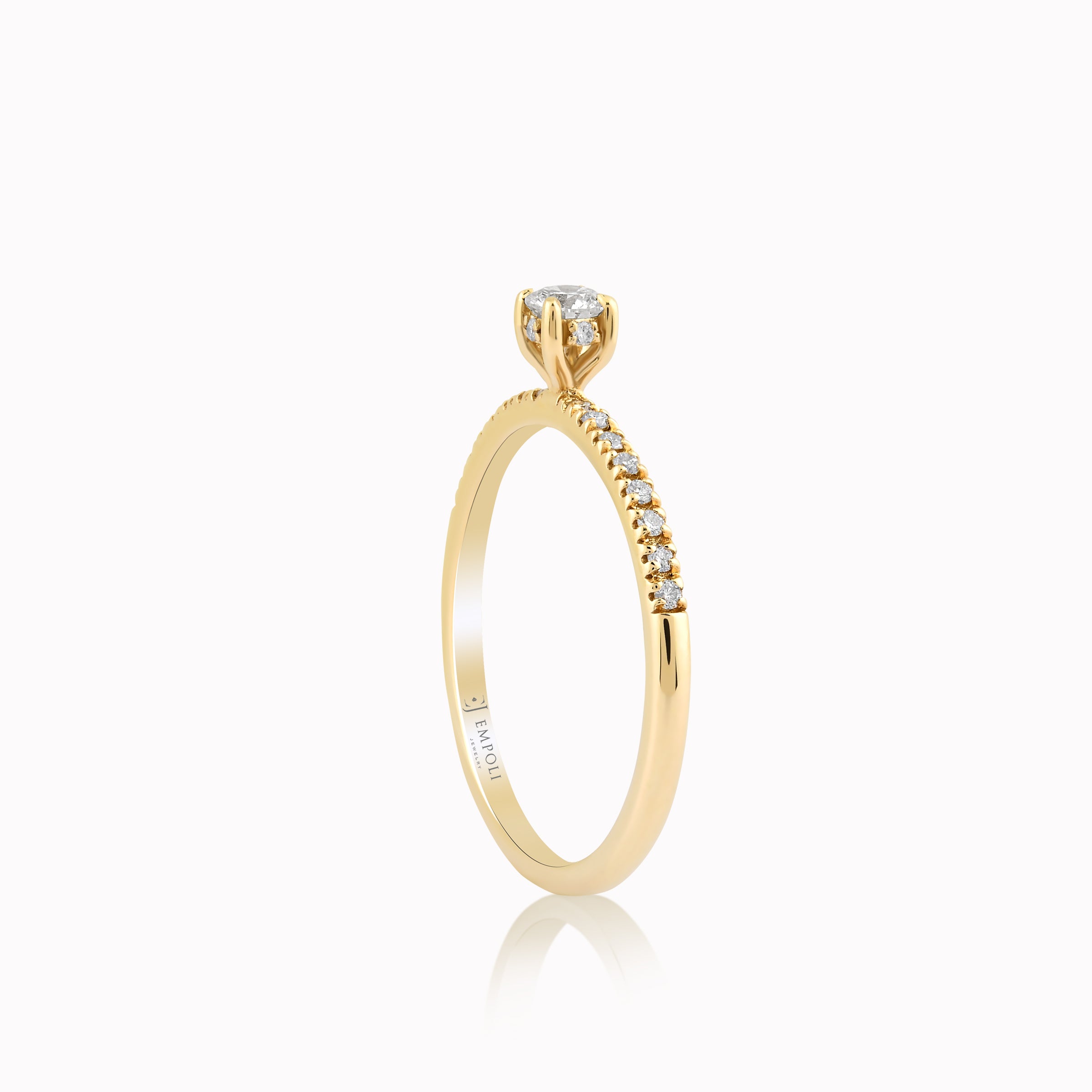 Inel Aur Galben 14K cu Diamante 0.27ct